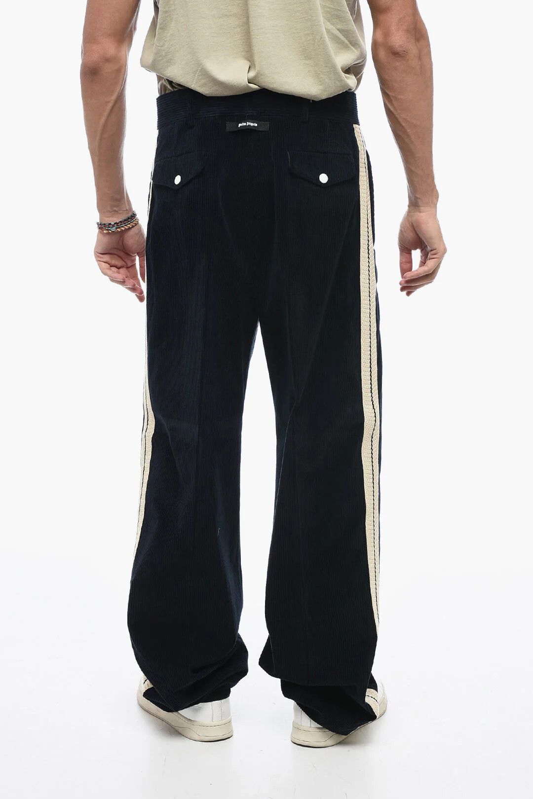 Palm Angels og1mm0326 Ribbed Velour Trousers in Blue Size US 32 / EU 48 - 2 Thumbnail