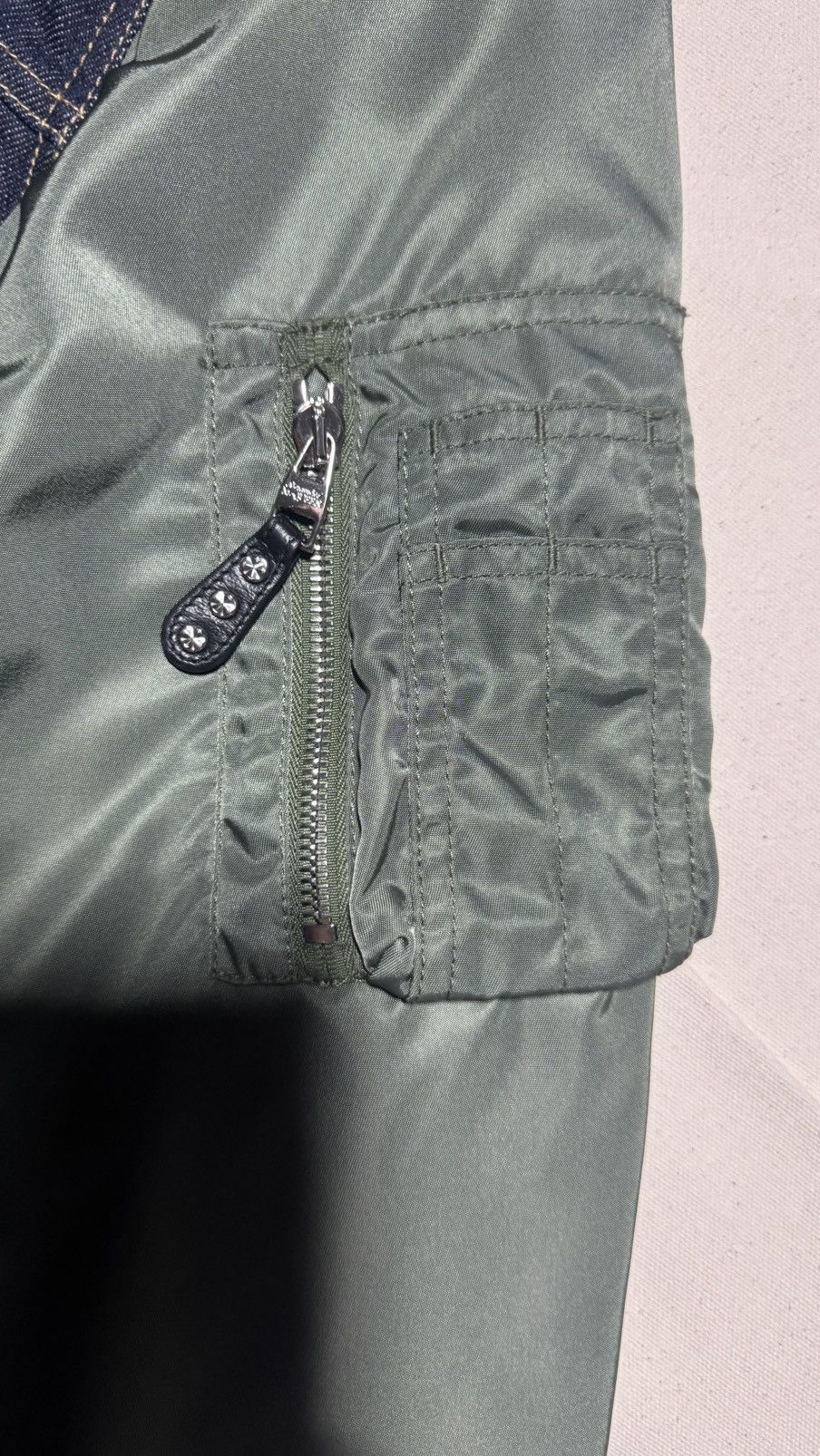 Alexander McQueen Alexander McQueen MA-1 Sleeve Denim Jacket Size US L / EU 52-54 / 3 - 4 Thumbnail