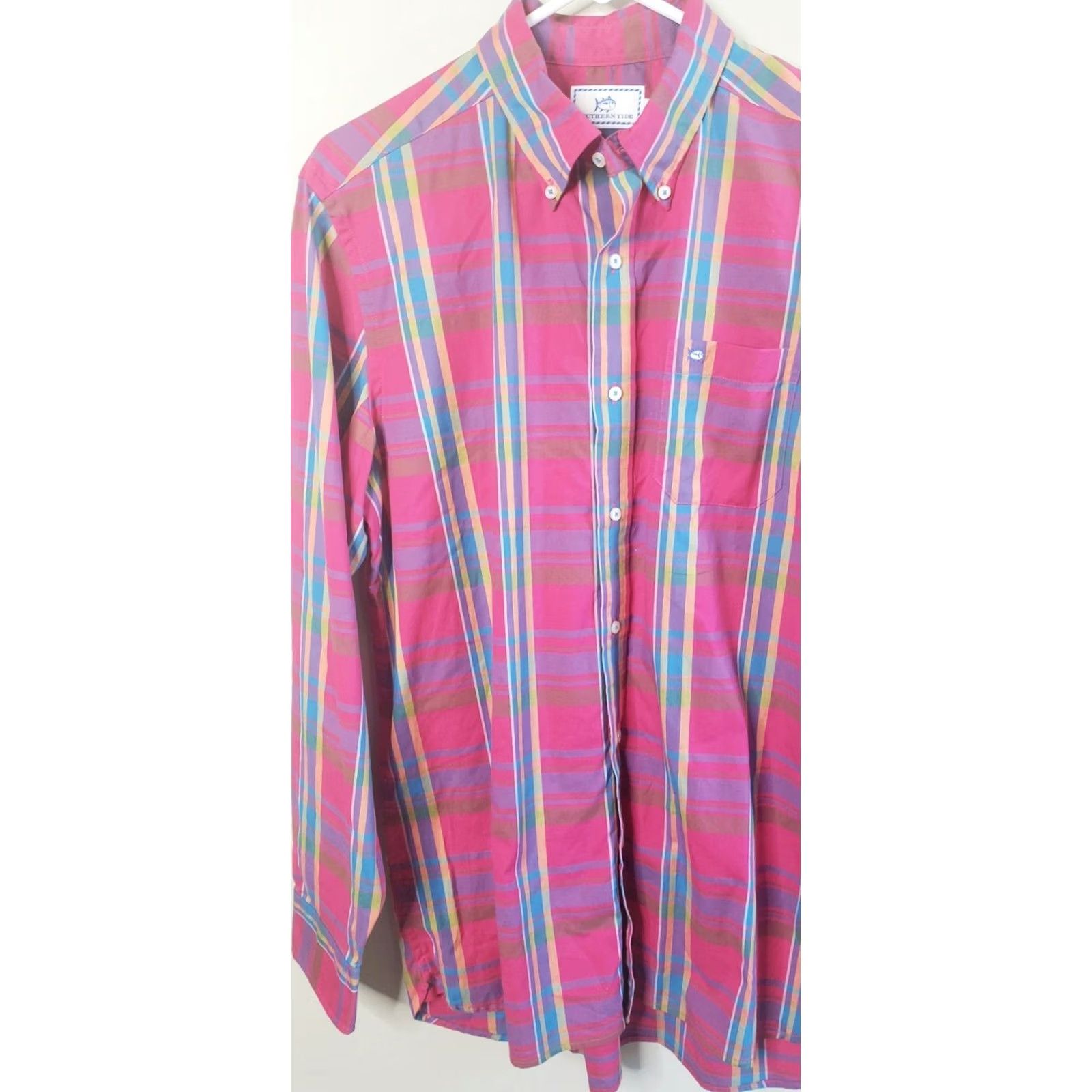 Southern Tide Southern Tide Shirt Mens Button-Down Plaid Long Sleeve M Classic Fit Multicolor Pocket Non-NWT Size US M / EU 48-50 / 2 - 4 Thumbnail