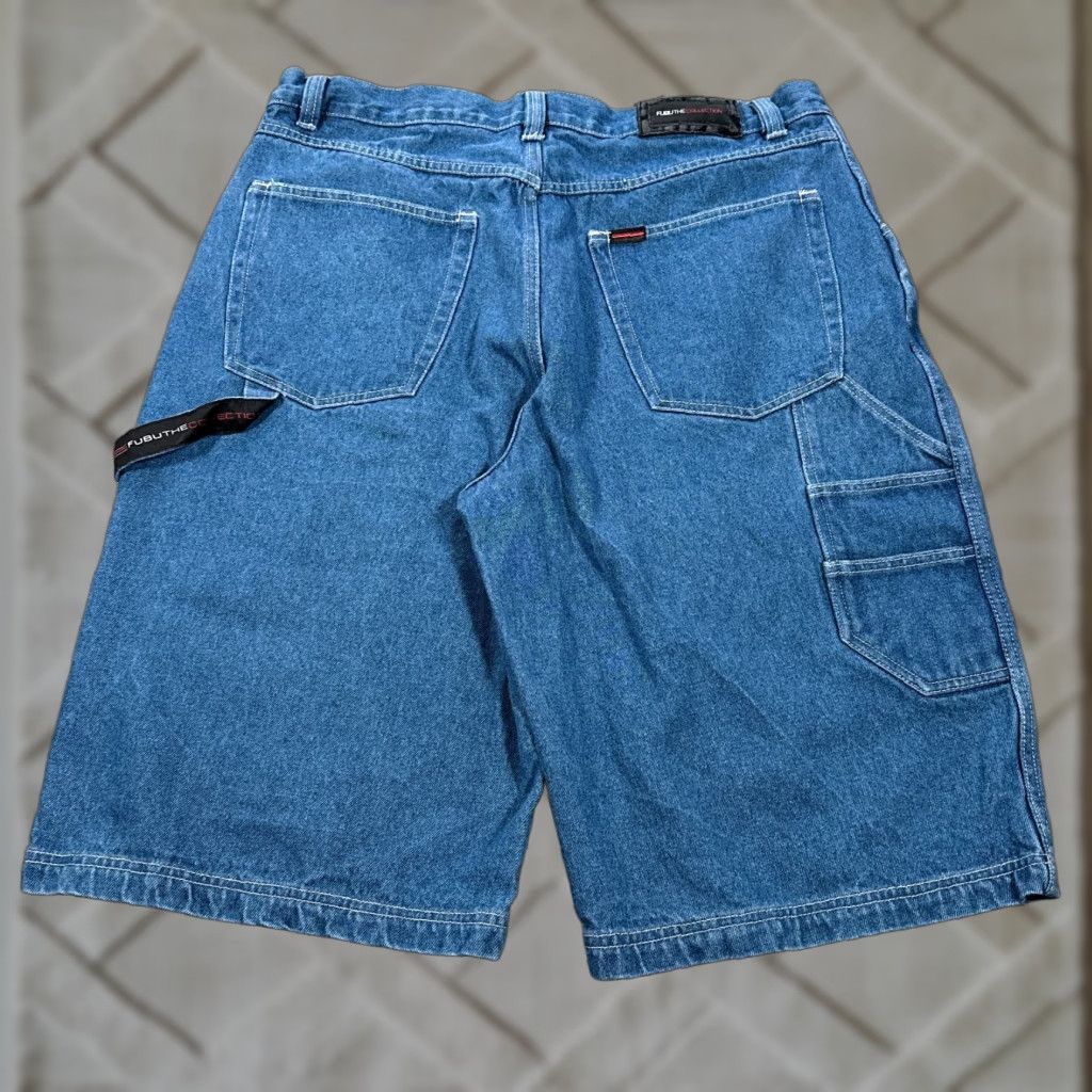 Fubu VINTAGE FUBU Collection Cargo Shorts Men 36 Blue Denim 5-Pocket Stretch Y2K Size US 36 / EU 52 - 1 Thumbnail