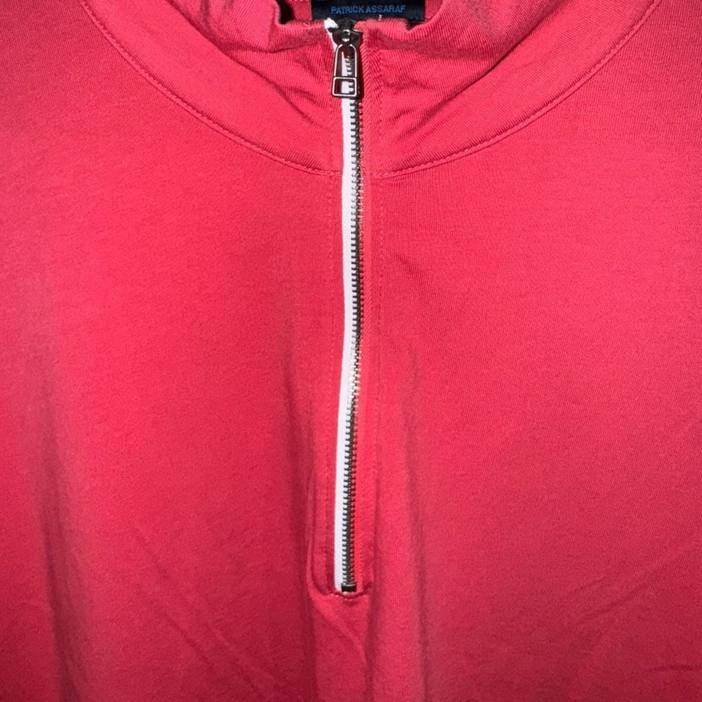 PATRICK ASSARAF Red Patrick Assaraf 1/4 Zip Pima Cotton Sweater Size XL Size US XL / EU 56 / 4 - 3 Thumbnail