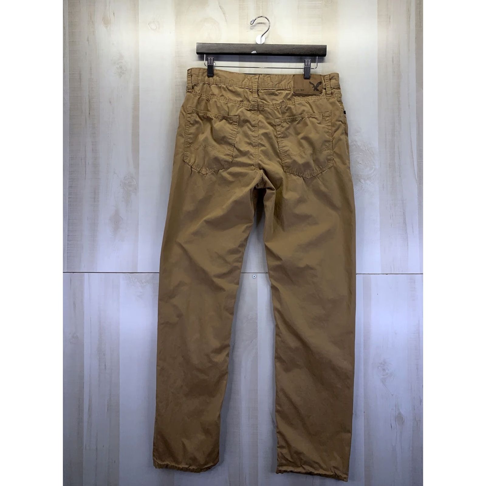 American Eagle Outfitters VINTAGE American Eagle Outfitters Slim Straight Mens Kahki Chino Pants 32x34-8380 Size US 32 / EU 48 - 3 Thumbnail