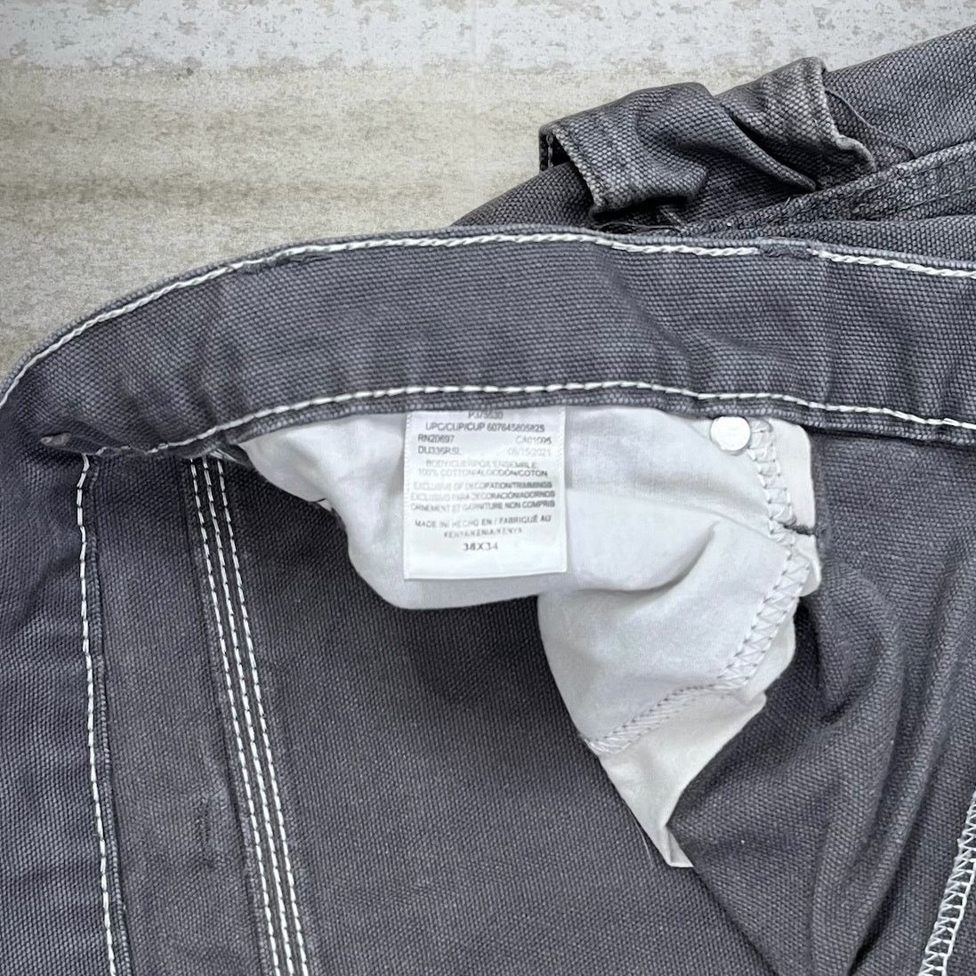 Dickies Vintage 90s Dickies Carpenter Pants 38x34 Baggy Iron Grey Size US 38 / EU 54 - 4 Thumbnail