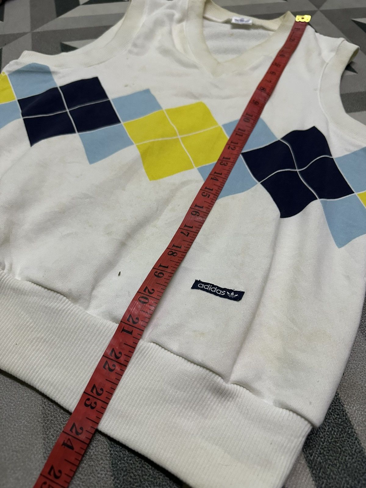 Adidas Vintage Adidas argyle sweater vest Size US M / EU 48-50 / 2 - 9 Thumbnail