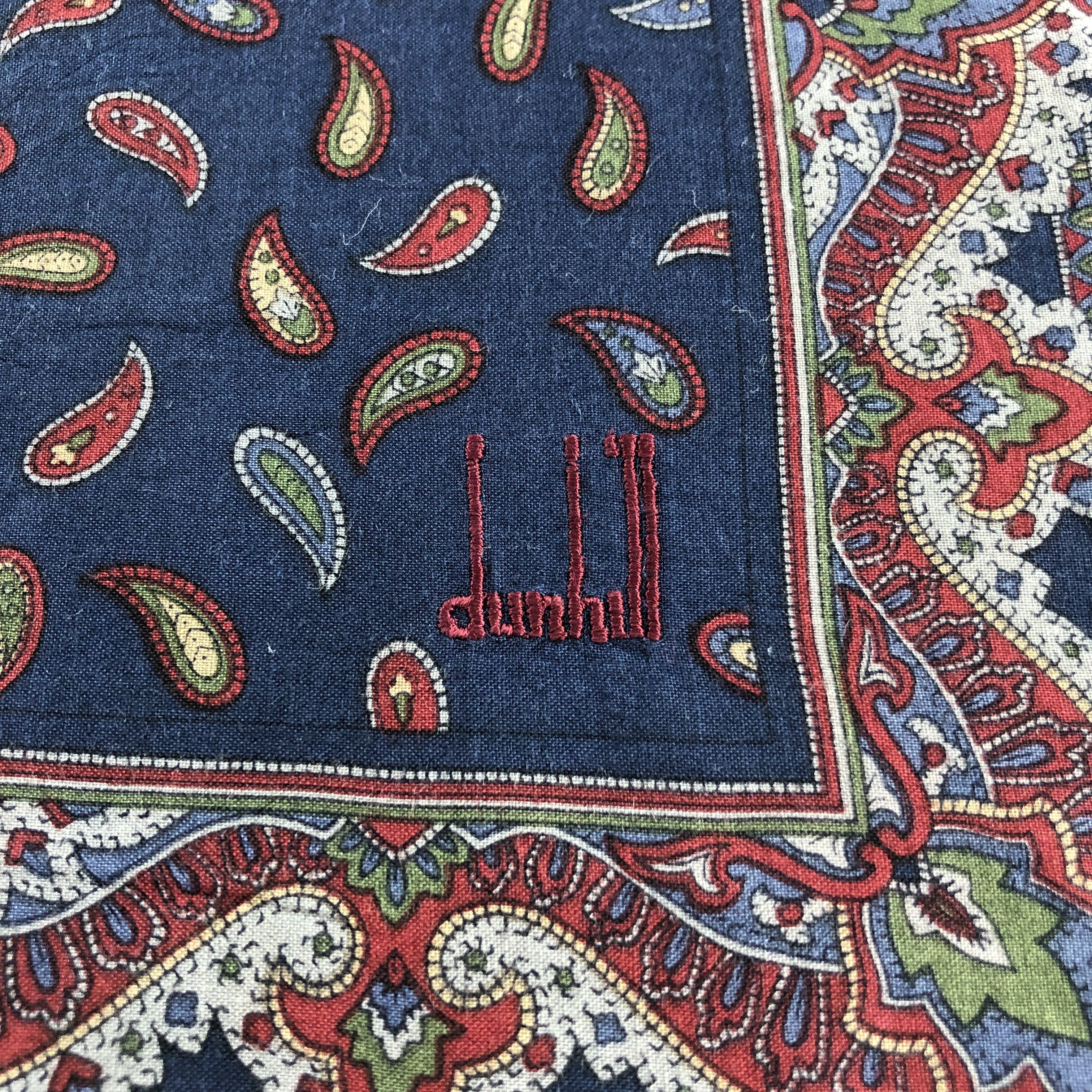 Alfred Dunhill × Vintage Dunhill Handkerchief Neckerchief Bandana H2531 Size ONE SIZE - 3 Thumbnail