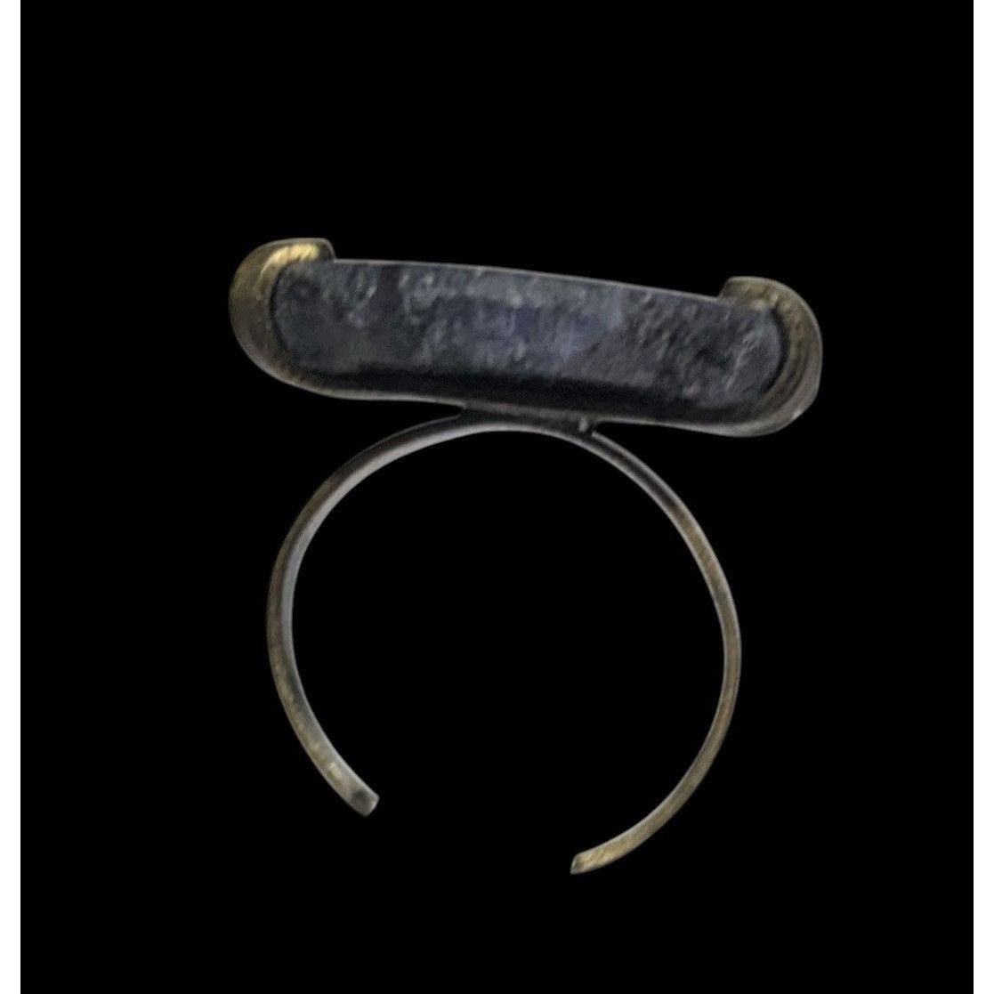 Other Dark Blue Dyed Geode Slice Adjustable Statement Ring Size 6 Size ONE SIZE - 12 Thumbnail