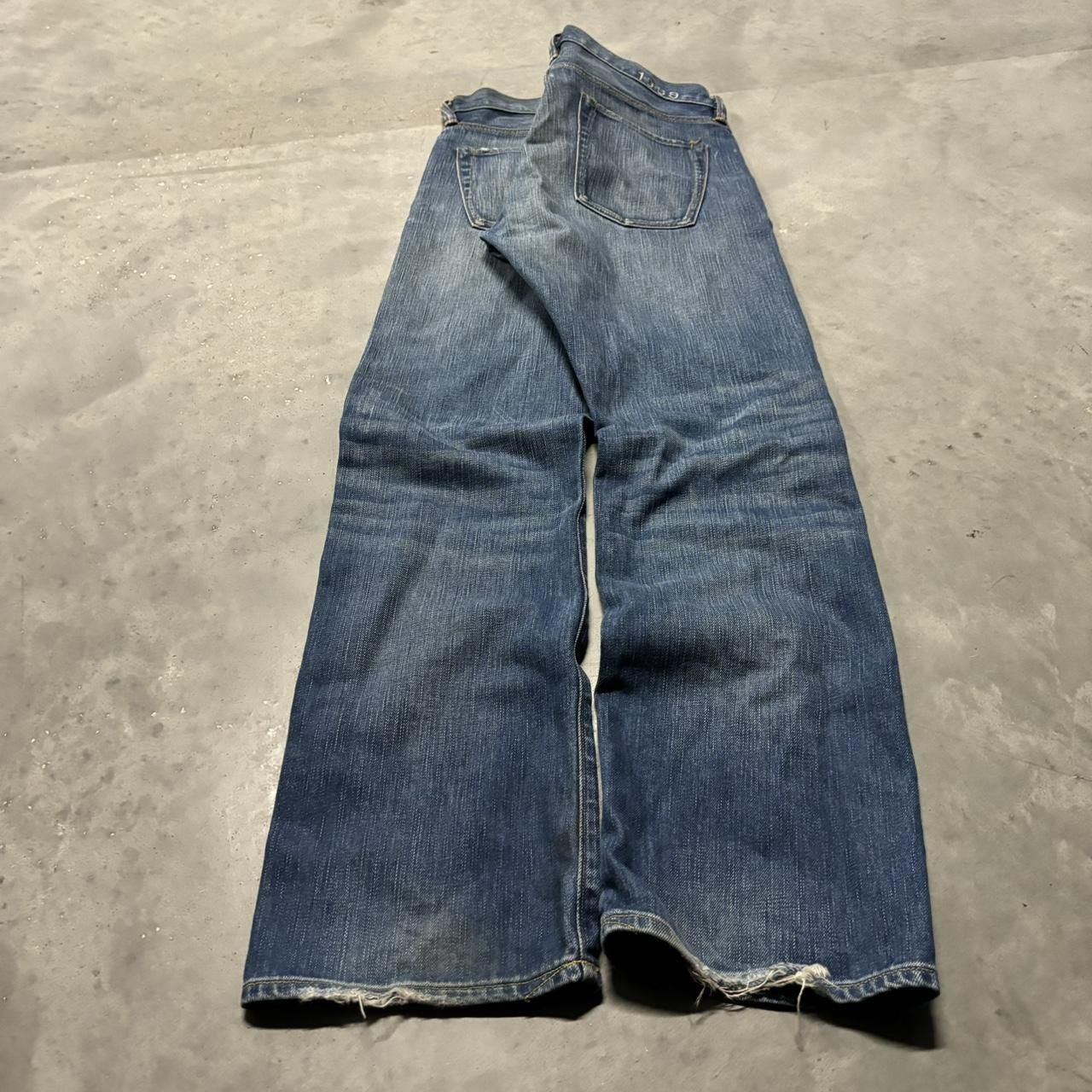 Japanese Brand × Vintage Crazy Vintage Y2K/2000s Grunge Faded Medium Wash Denim Jeans! Size US 30 / EU 46 - 4 Thumbnail