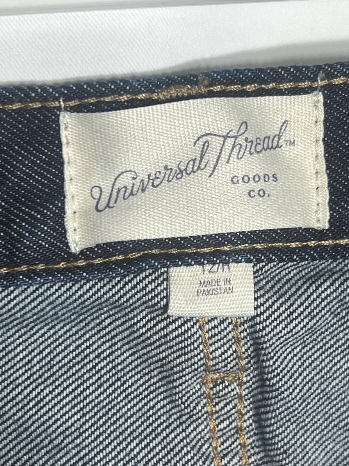 Other 12R Universal Thread Dark Blue Denim Jeans with Button Fly Size US 32 / EU 48 - 3 Thumbnail