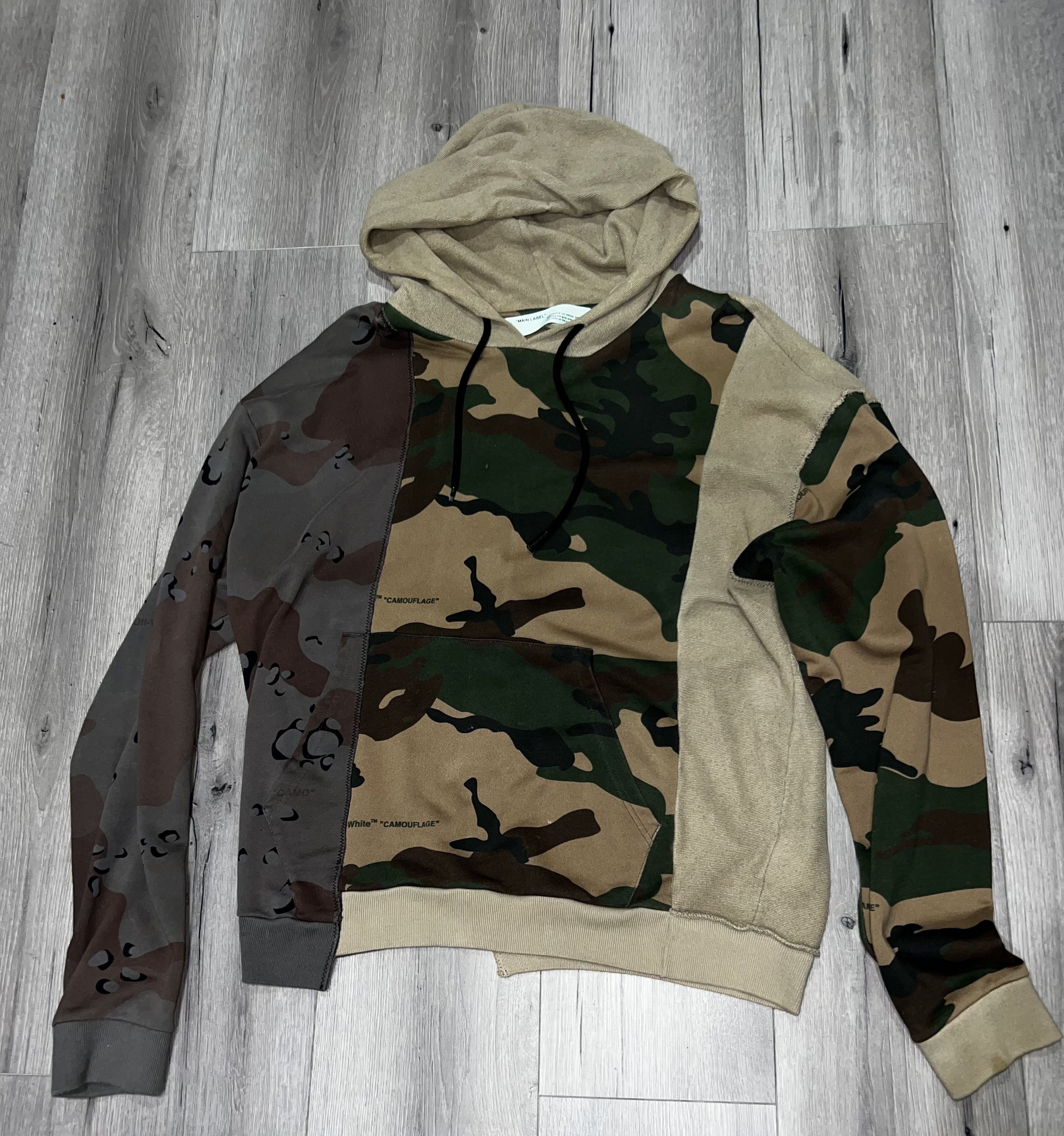 Off-White 2018 Off White Reconstructed Camo Hoodie Size US XXL / EU 58 / 5 - 2 Thumbnail