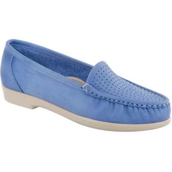 SAS SAS Savvy Blue Nubuck Suede Leather Slip On Comfort Orthotic Size US 8.5 / IT 38.5 - 9 Thumbnail