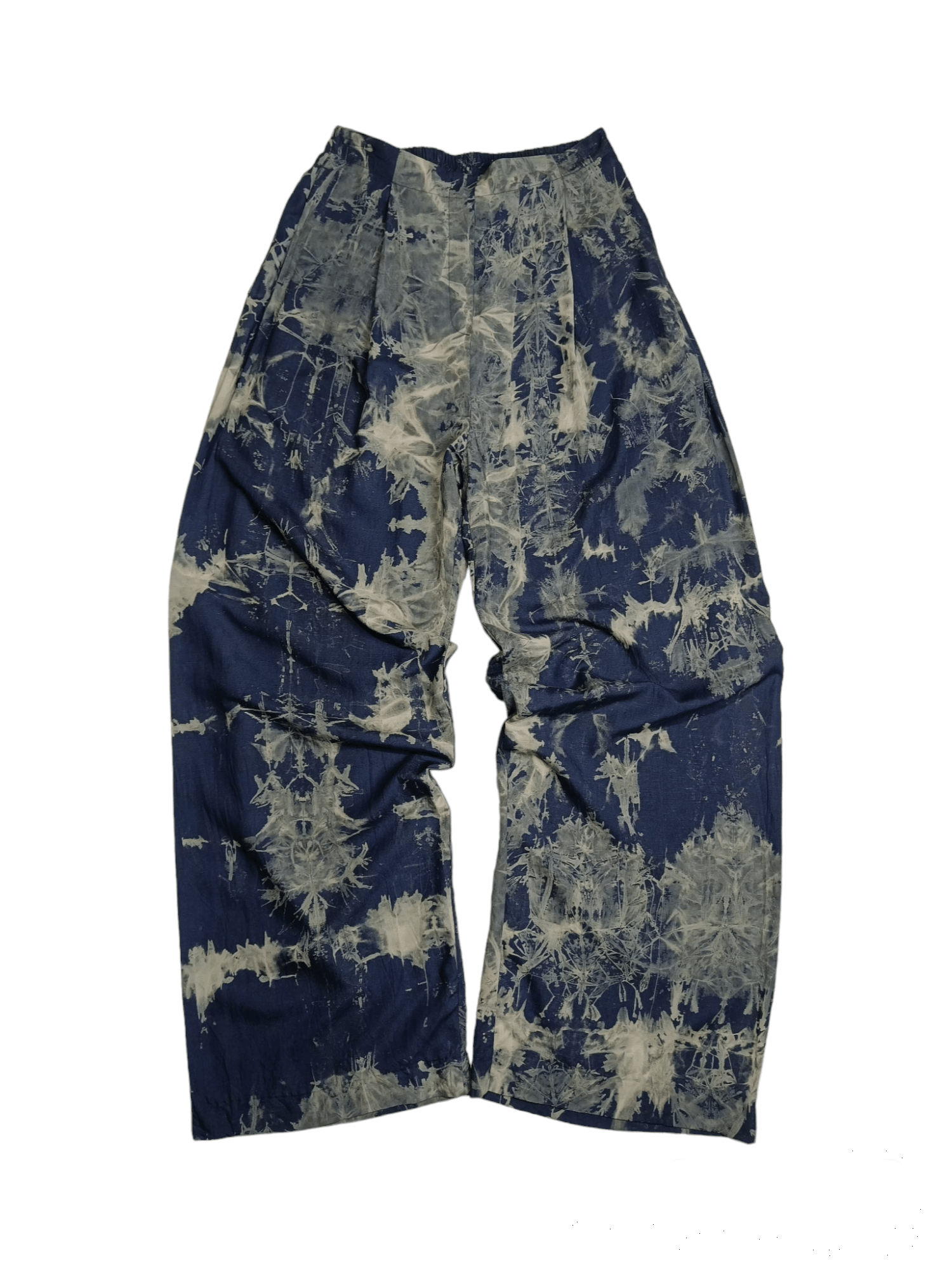 Bleach SICK🔥 Studio Table Baggy Bleach Tie-dye Rayon Slacks Size 26" / US 2 / IT 38 - 2 Thumbnail