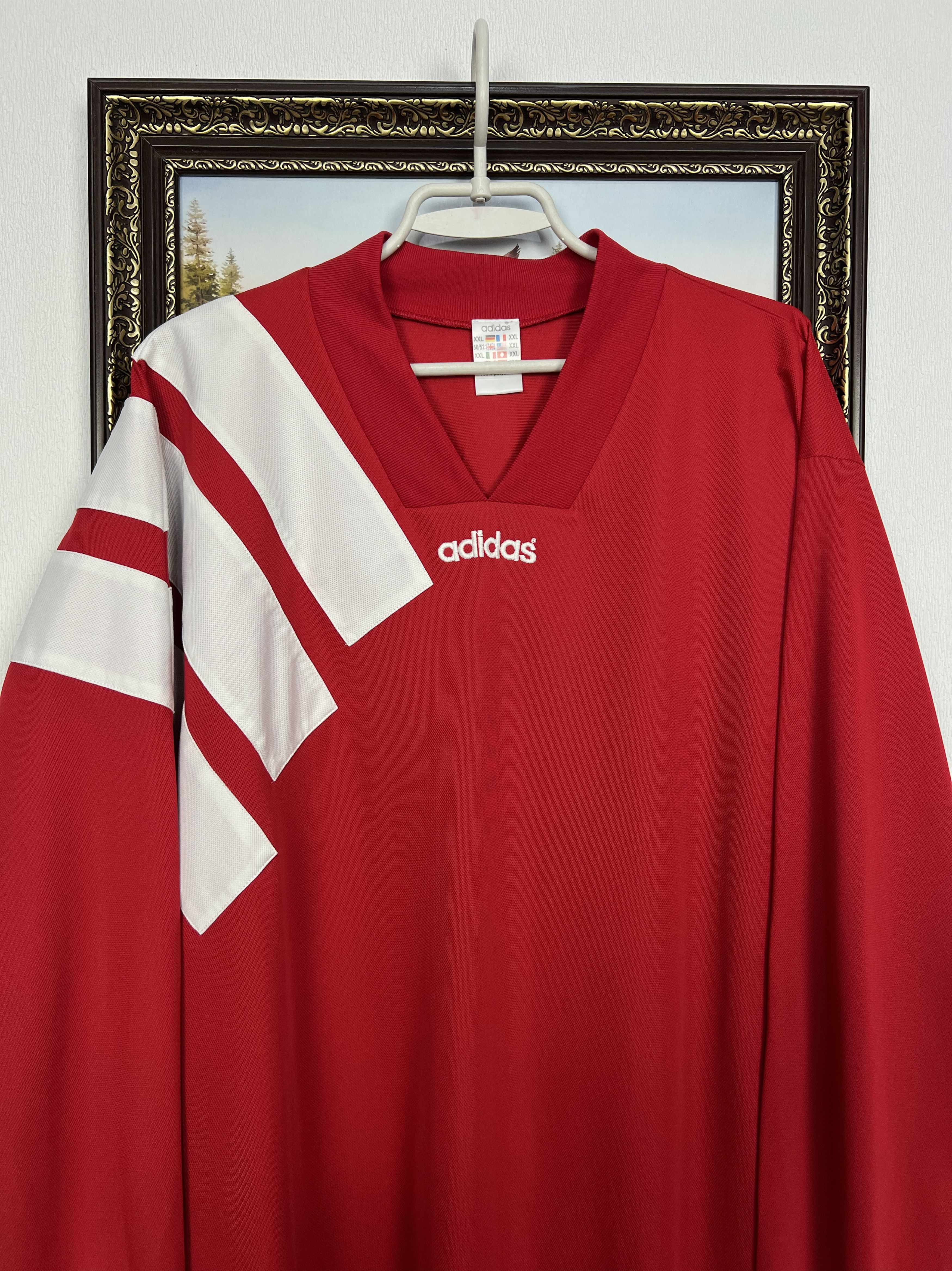 Adidas Vintage Equipment Football Template Shirt Long Sleeve Jersey Size US XXL / EU 58 / 5 - 2 Thumbnail