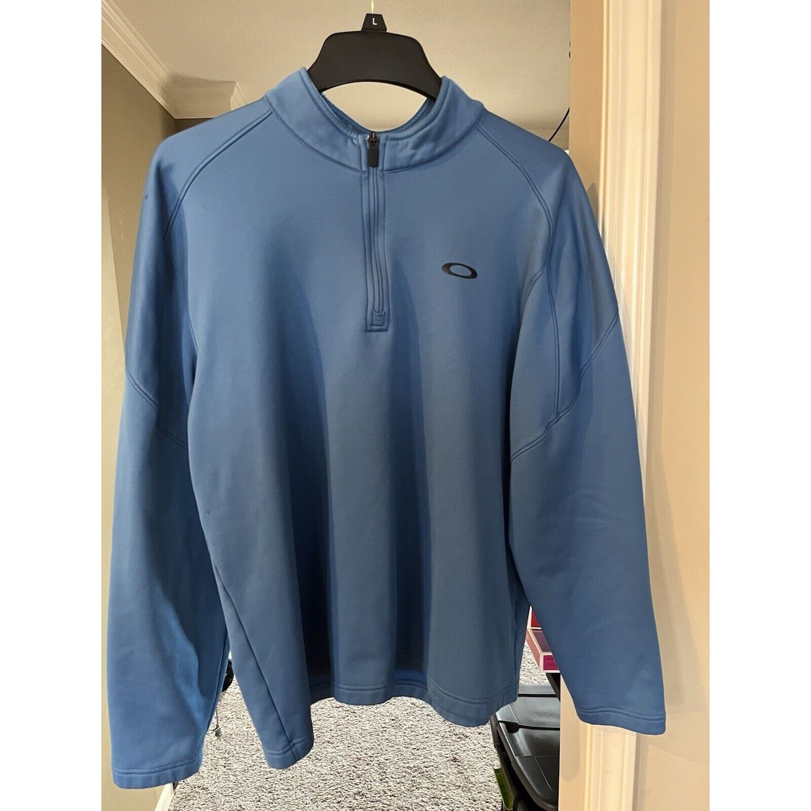 Oakley Oakley 1/4 Zip Pullover Long Sleeve. Mens XL Blue Size US XL / EU 56 / 4 - 1 Thumbnail