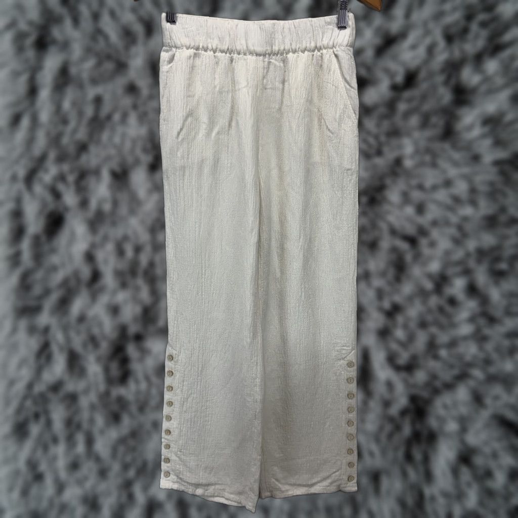Soft Surroundings VINTAGE Soft Surroundings Oceo Gauze Pants XS Ivory Beach Coastal Pull On Women Pants Size 26" / US 2 / IT 38 - 1 Thumbnail