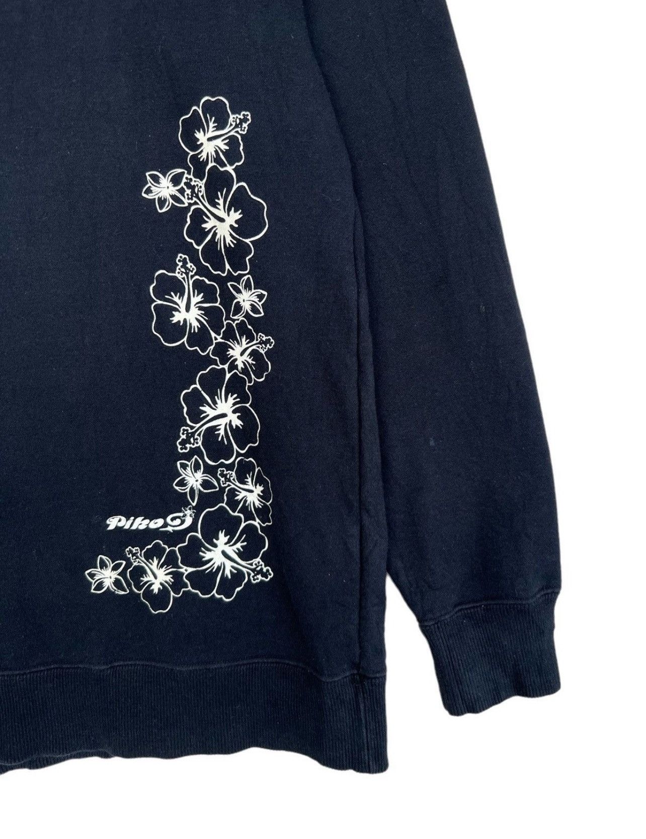 Vintage Piko Surfboard Hawaii Long Board Floral Sweatshirt Size L / US 10 / IT 46 - 3 Thumbnail