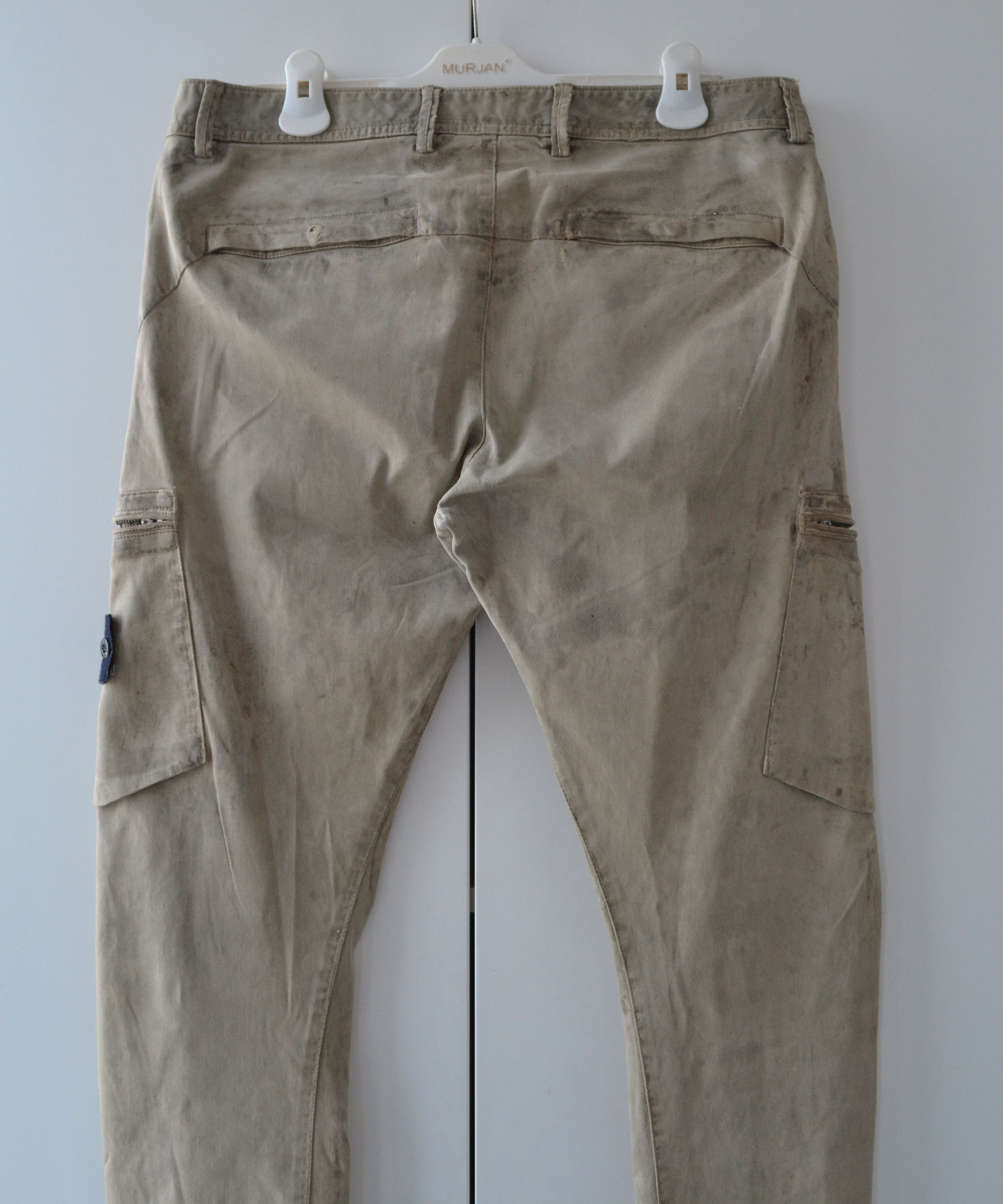 Stone Island STONE ISLAND Cargo Pants Cotton Distressed Trousers Size US 33 - 10 Thumbnail