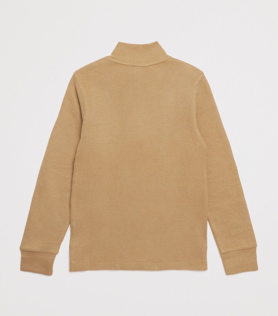 Polo Ralph Lauren POLO RALPH LAUREN Estate Rib TEEN Beige 1/4Zip Pullover Sz L Size US XXS / EU 40 - 12 Thumbnail