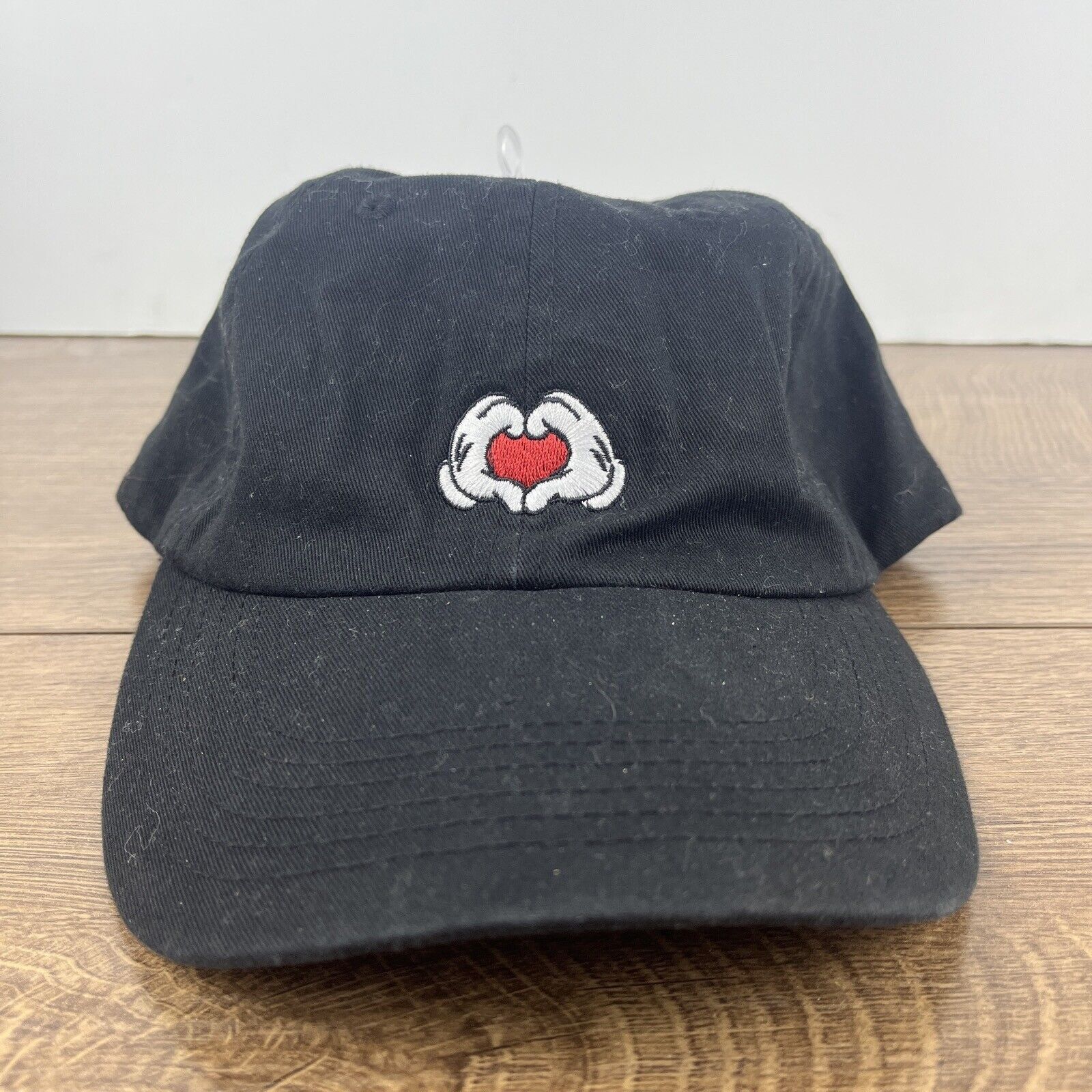 Other Mickey Mouse Hat Heart Love Black Hat Adjustable Adult Size Size ONE SIZE - 4 Thumbnail