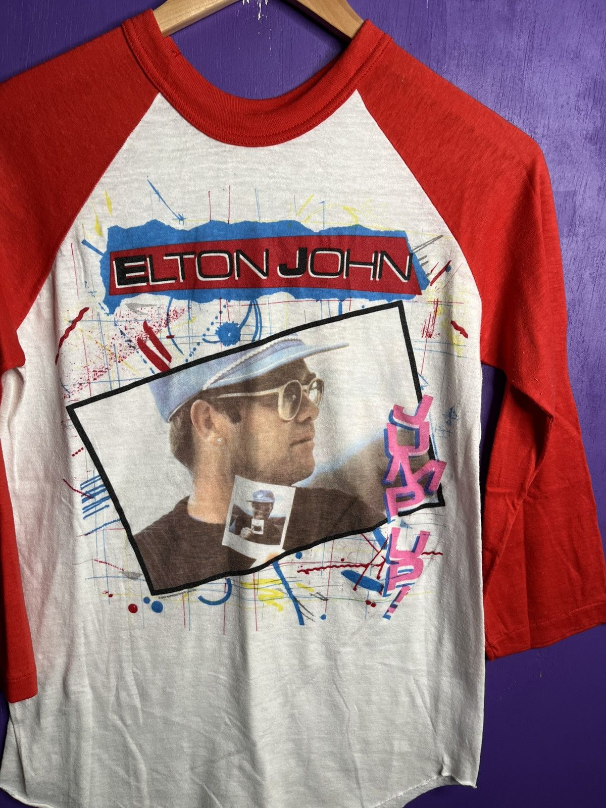 Band Tees × Vintage Vintage 1982 Elton John North American tour t-shirt Size US M / EU 48-50 / 2 - 3 Thumbnail