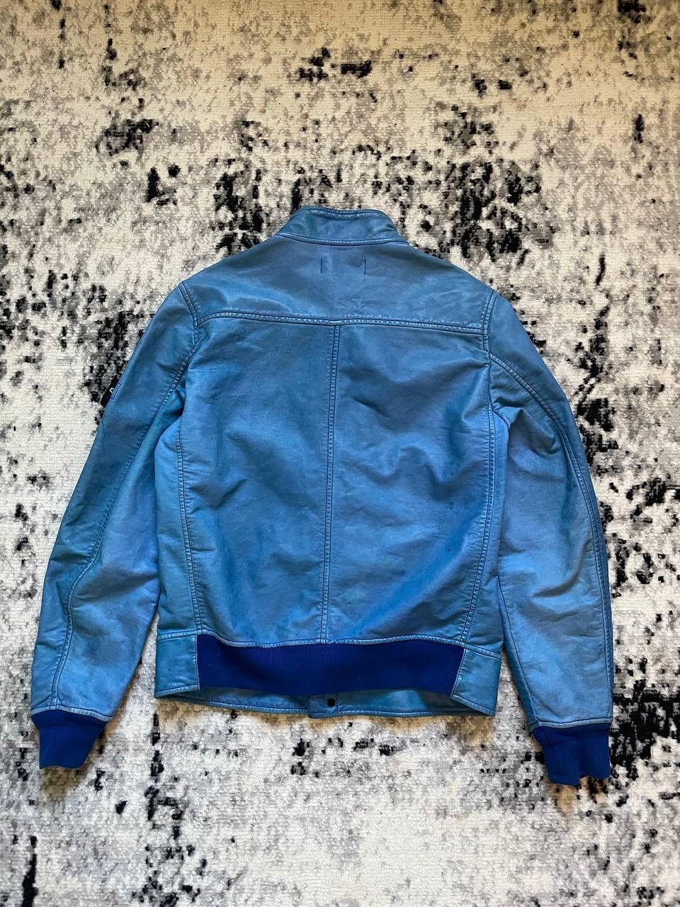 Stone Island × Vintage Stone Island Rare Leather Jacket Felpa Lightweight Bomber S Size US S / EU 44-46 / 1 - 8 Thumbnail