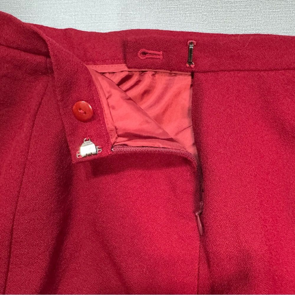Talbots Talbots Wool Red Long Pencil Skirt Size 14 Size 36" / US 14 / IT 50 - 5 Thumbnail