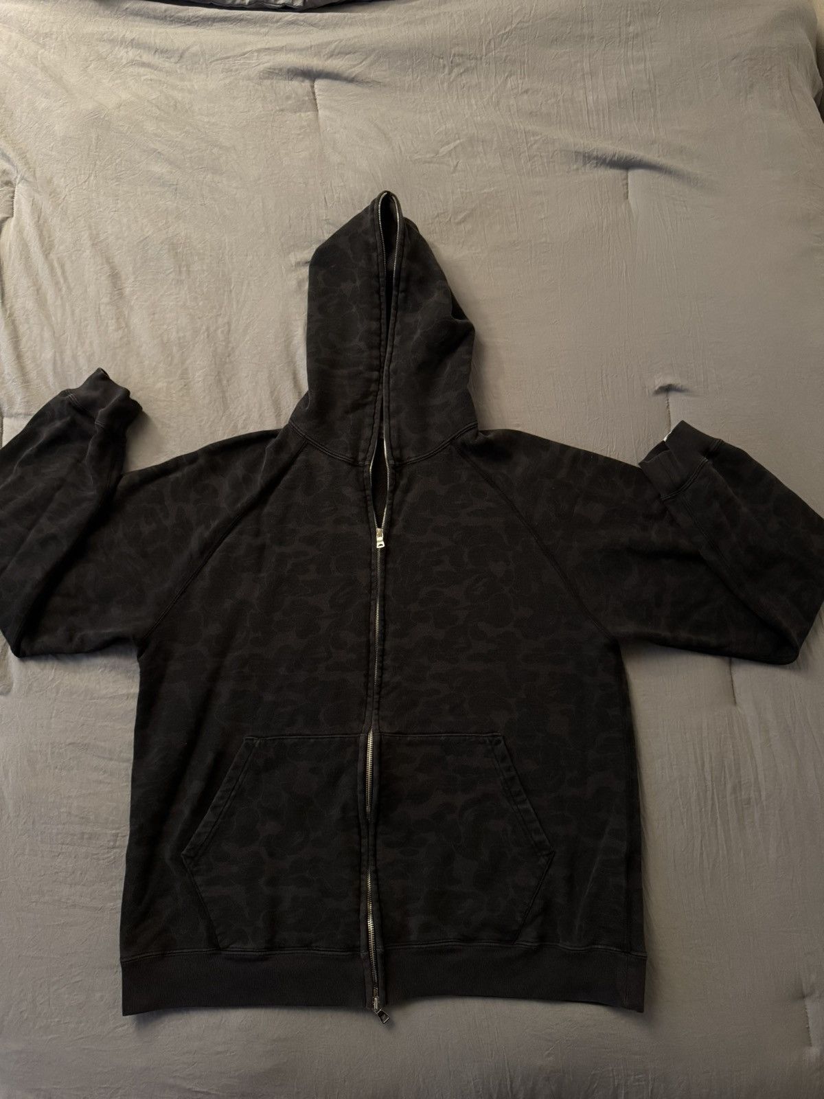 A Bathing Ape Full Zip Solid Camo Hoodie