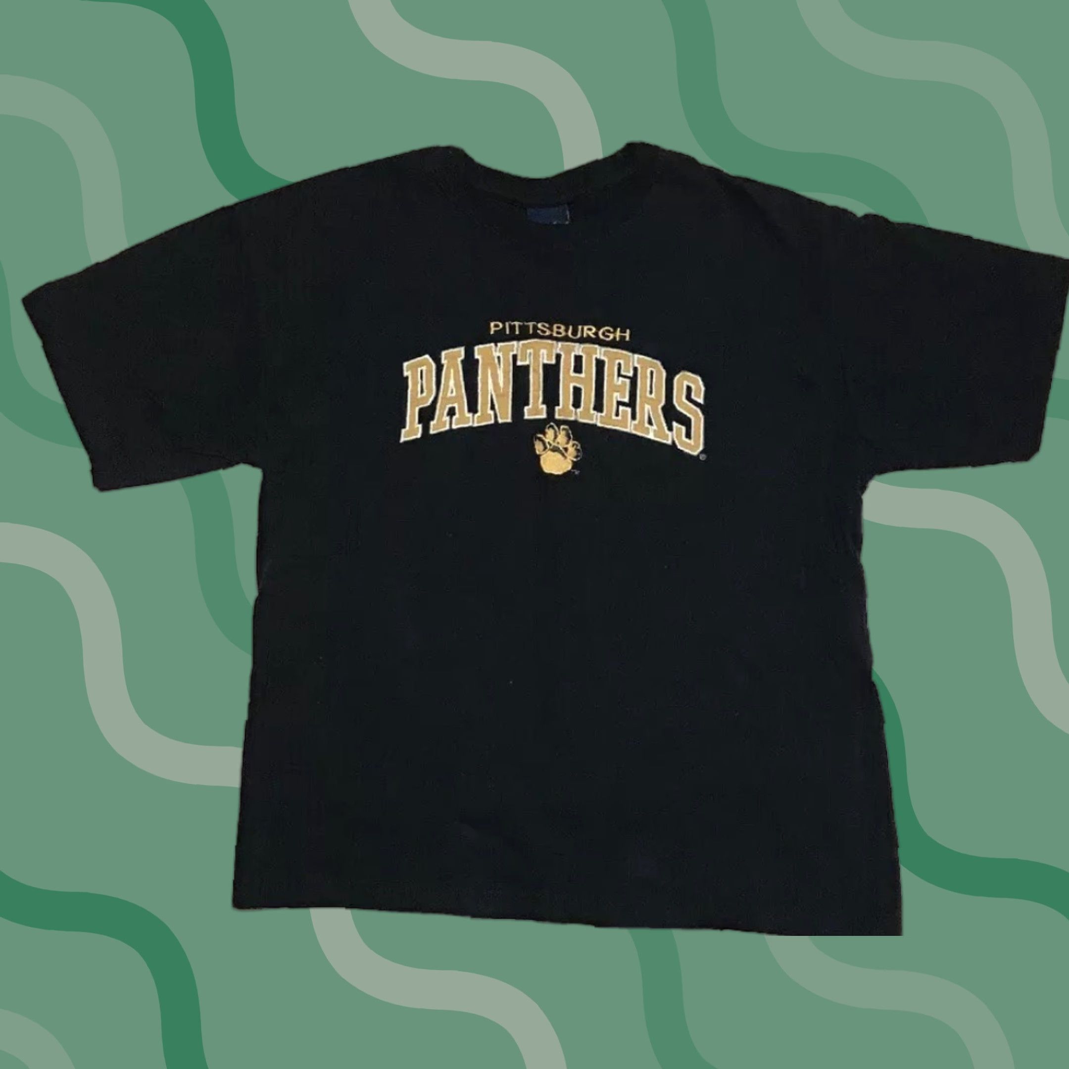 X-LARGE VINTAGE Oldvarsity Pittsburgh Panthers Embroidered T-Shirt XL Navy College Football 90s Mens Size US XL / EU 56 / 4 - 1 Thumbnail