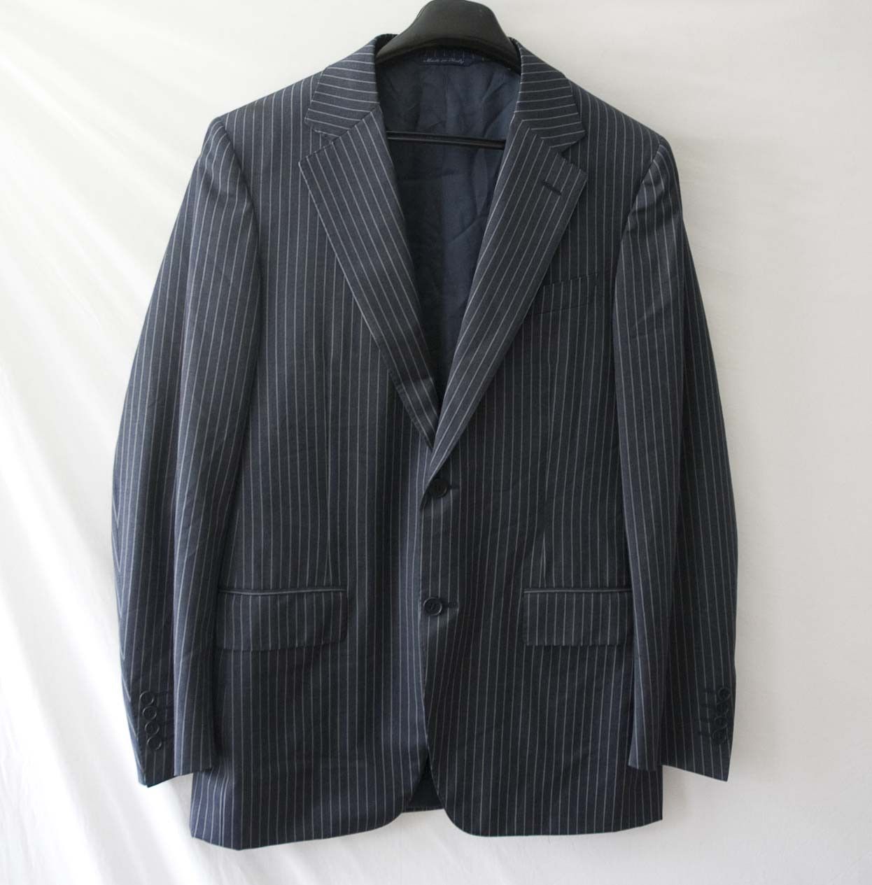 Canali Canali Jacket Wool Made in Italy Size 48R/38US Blue Stripe Size 38R - 1 Thumbnail