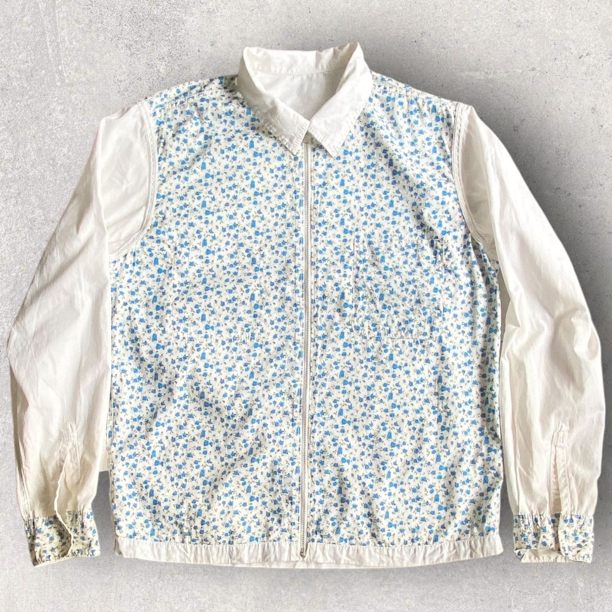 Comme des Garcons CDGH Zip Up Floral Layer Shirt Size US M / EU 48-50 / 2 - 2 Thumbnail