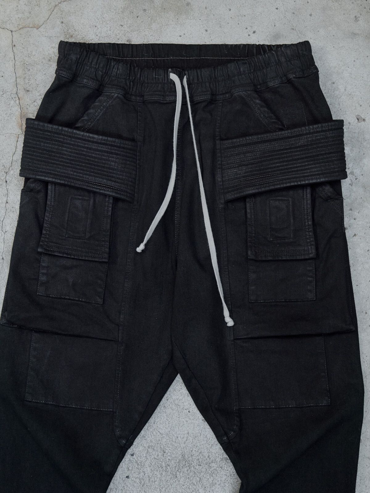 Rick Owens Drkshdw RICK OWENS DRKSHDW CREATCH CARGO PANTS -BLACK Size US 30 / EU 46 - 3 Thumbnail