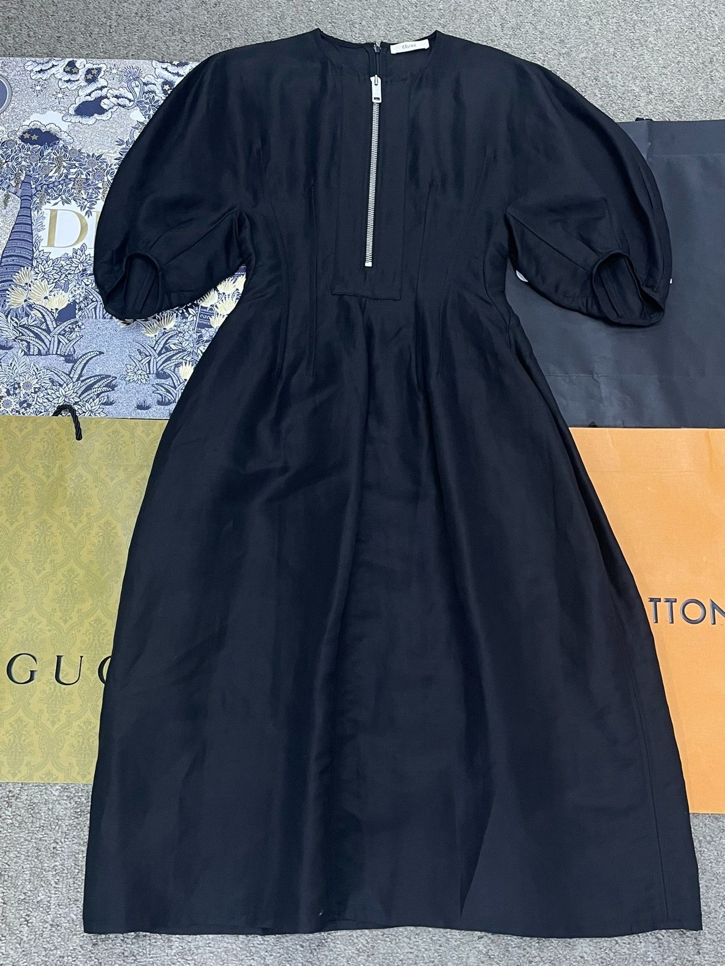Celine Old Celine Black Zipper Waist Dress Size XXS / US 00 / IT 34 - 1 Thumbnail