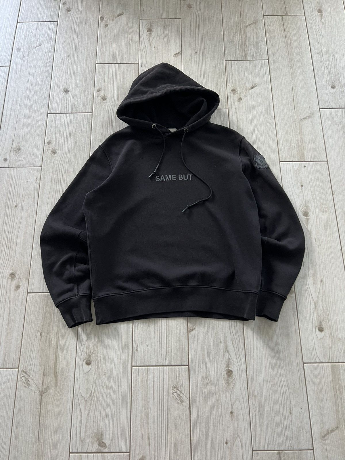 Moncler MONCLER Black Hoodie Same But Different Big Logo Patch Size US S / EU 44-46 / 1 - 4 Thumbnail