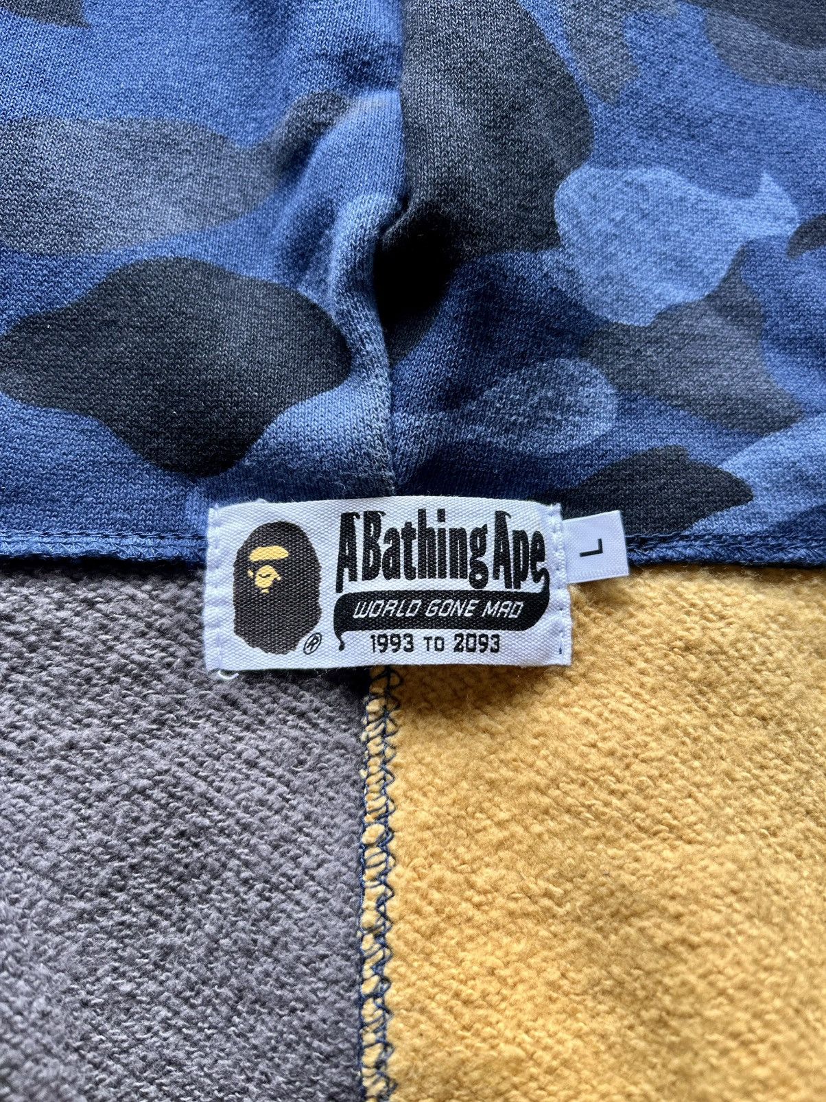 Bape 💥HOLY GRAIL💥 BAPE CRAZY MIX CAMO SHARK FULL ZIP UP HOODIE Size US L / EU 52-54 / 3 - 14 Thumbnail