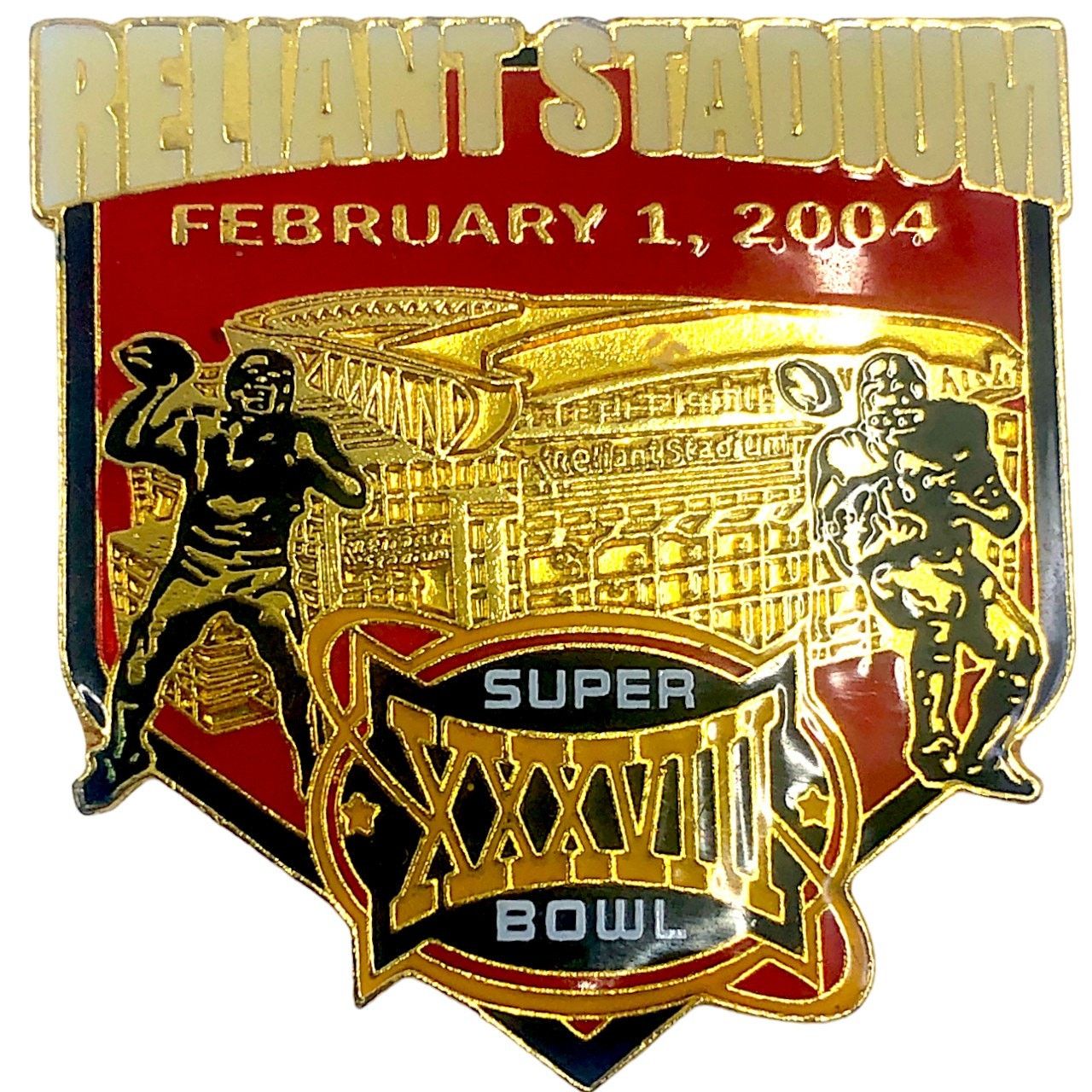 NFL Super Bowl XXXVIII Reliant Stadium Patriots v Panthers Pin Size ONE SIZE - 4 Thumbnail