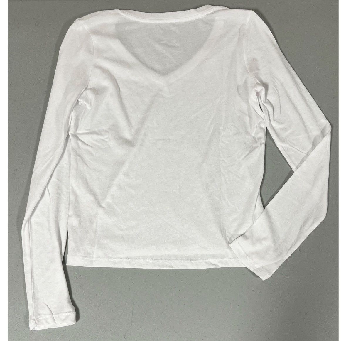 Sonoma SO White V-Neck Long Sleeve T-Shirt Top Blouse Tee Size XS 🤍 Size XS / US 0-2 / IT 36-38 - 5 Thumbnail