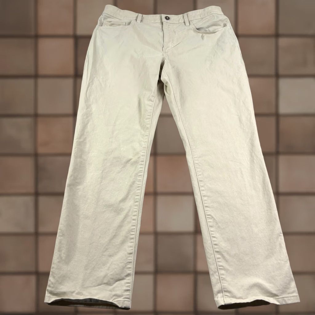 Flint And Tinder Flint and Tinder Pants Mens 34x30 Beige Chino 365 Soft Stretch Huckberry Pants Casual Cotton Flat Front Athletic Regular Inseam 30" Tapered Size US 34 / EU 50 - 1 Thumbnail