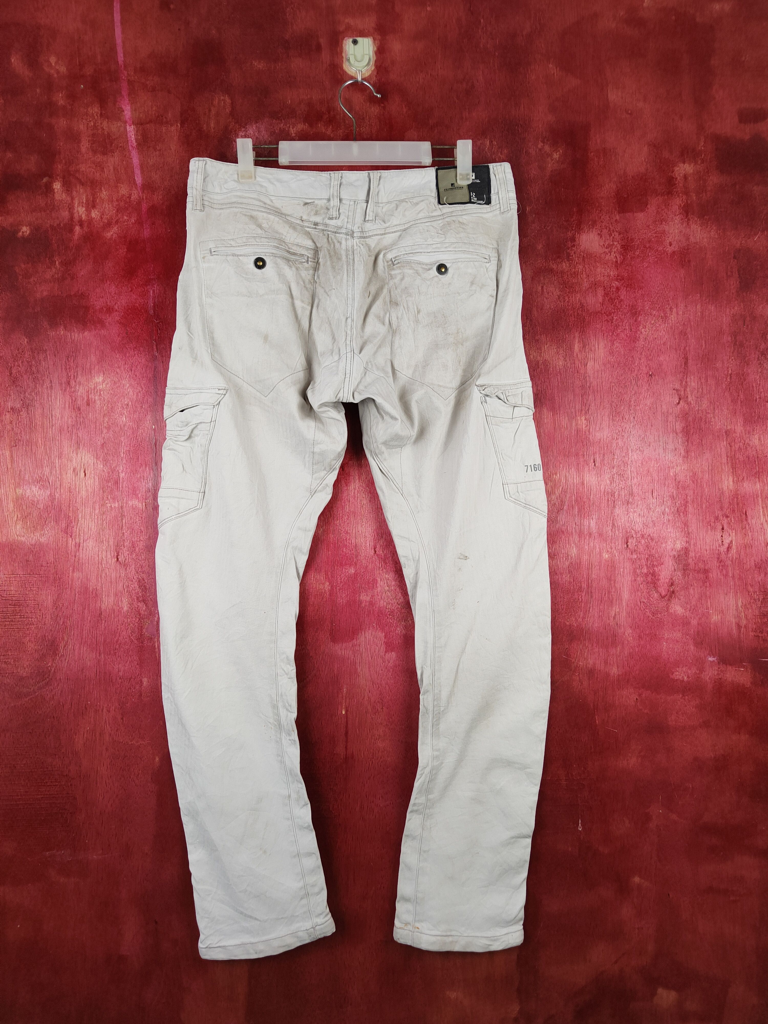 Japanese Brand I'z Frontier White Multipocket Tactical Cargo Pants #S1292 Size US 33 - 9 Thumbnail