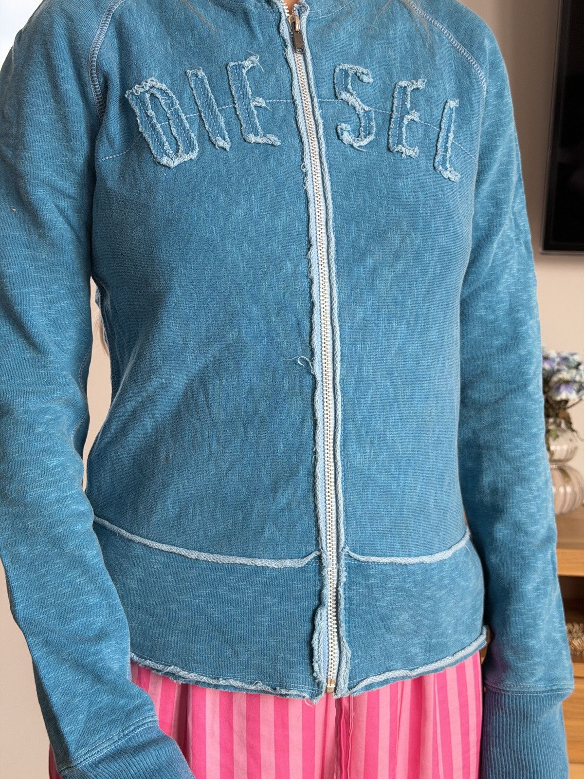 Diesel Diesel vintage distressed zip sweater logo Size M / US 6-8 / IT 42-44 - 19 Thumbnail