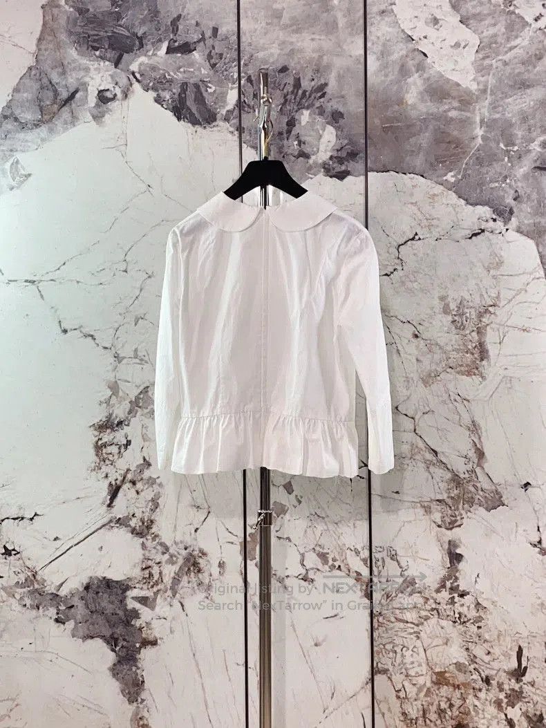 Comme des Garcons Comme des Garcons White Peter Pan Collar Shirt. Size US M / EU 48-50 / 2 - 2 Thumbnail