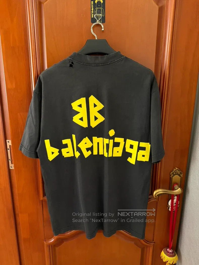 Balenciaga Balenciaga Black Tape Short Sleeve Size US XS / EU 42 / 0 - 2 Thumbnail