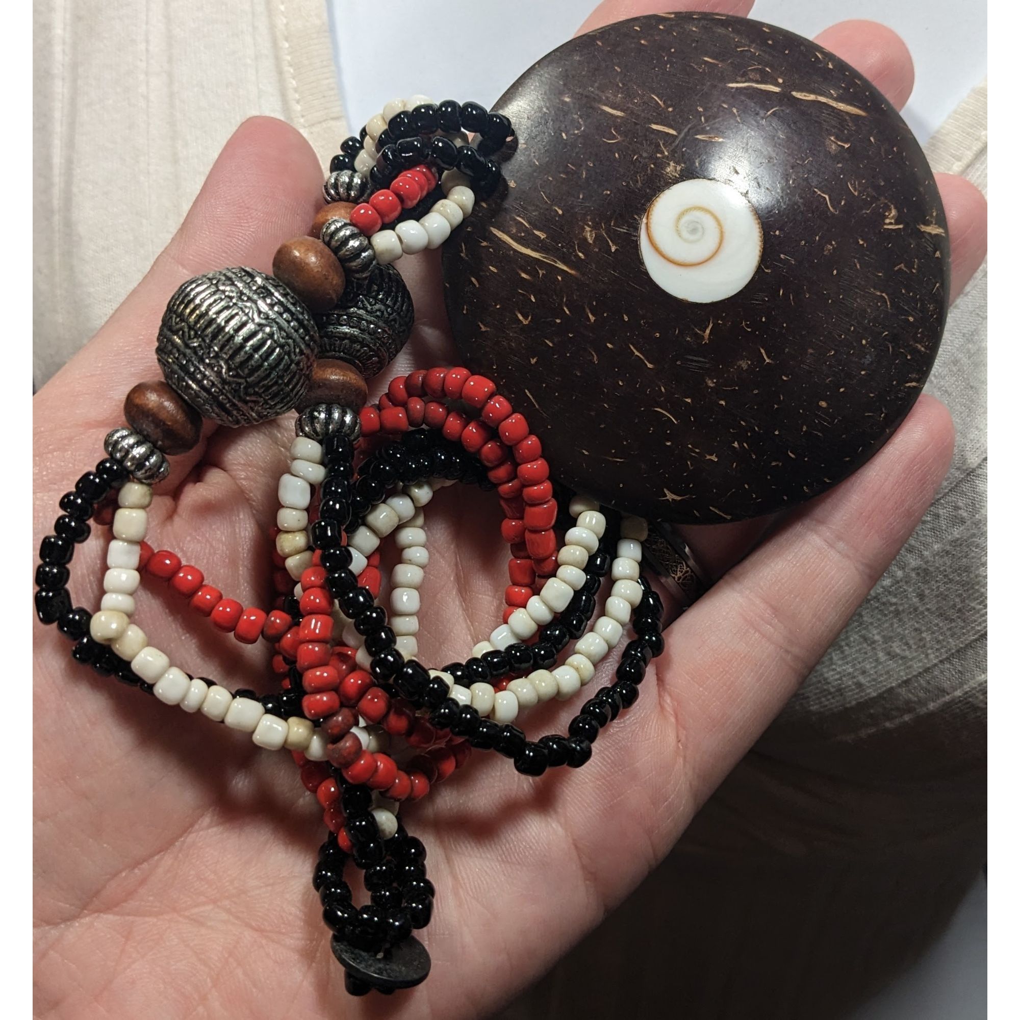 Other Beachy Bohemian Coco Wood Shell Pendant Necklace With Shell Size ONE SIZE - 3 Thumbnail