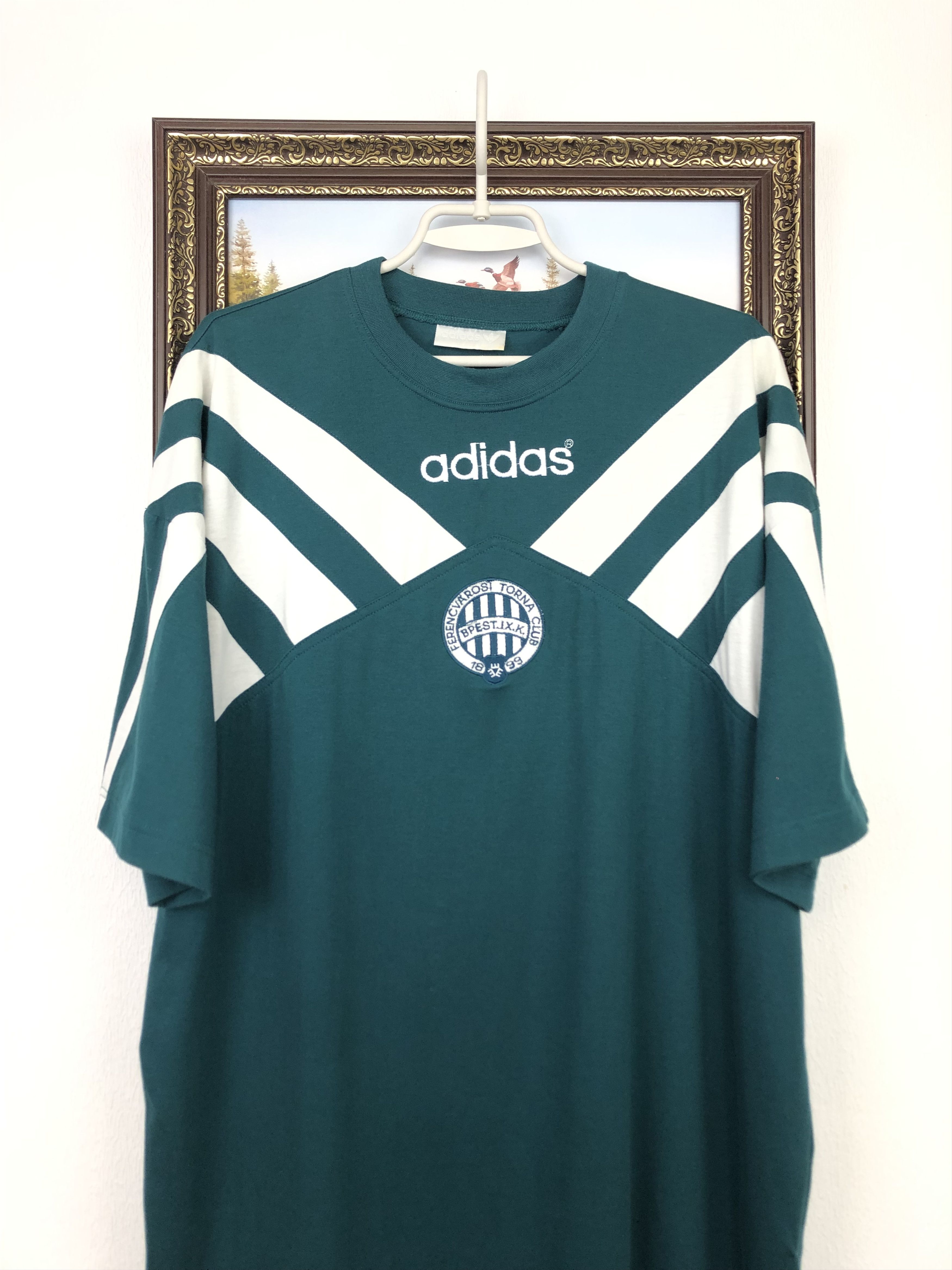 Adidas Vintage Adidas Ferencvaros Football Shirt Soccer Jersey Size US XL / EU 56 / 4 - 2 Thumbnail