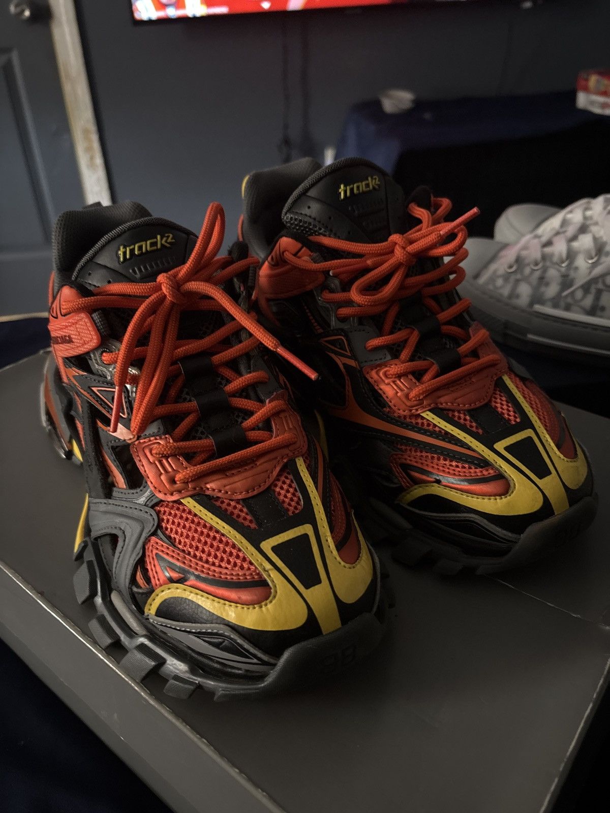 balenciaga track orange