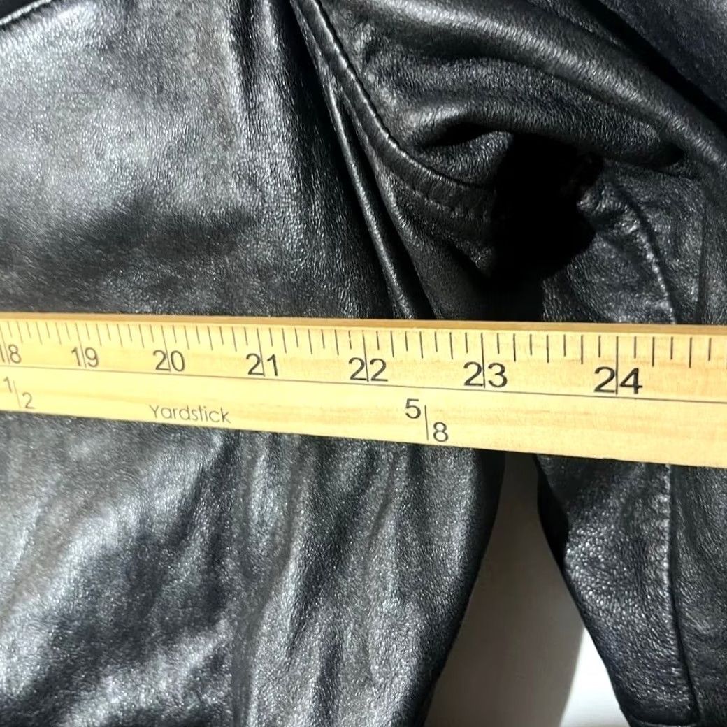 Wilson Wilson's Leather Coat Jacket Biker Black Mens Size XL Thinsulate Collared Belted Size US XL / EU 56 / 4 - 6 Thumbnail