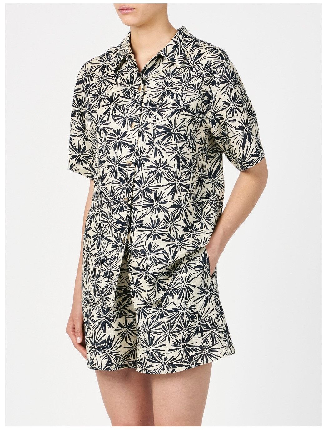 Loro Piana o1srvl11e0725 FAO0510 Linen Feature Isoble Shirt White/Black Size M / US 6-8 / IT 42-44 - 4 Thumbnail