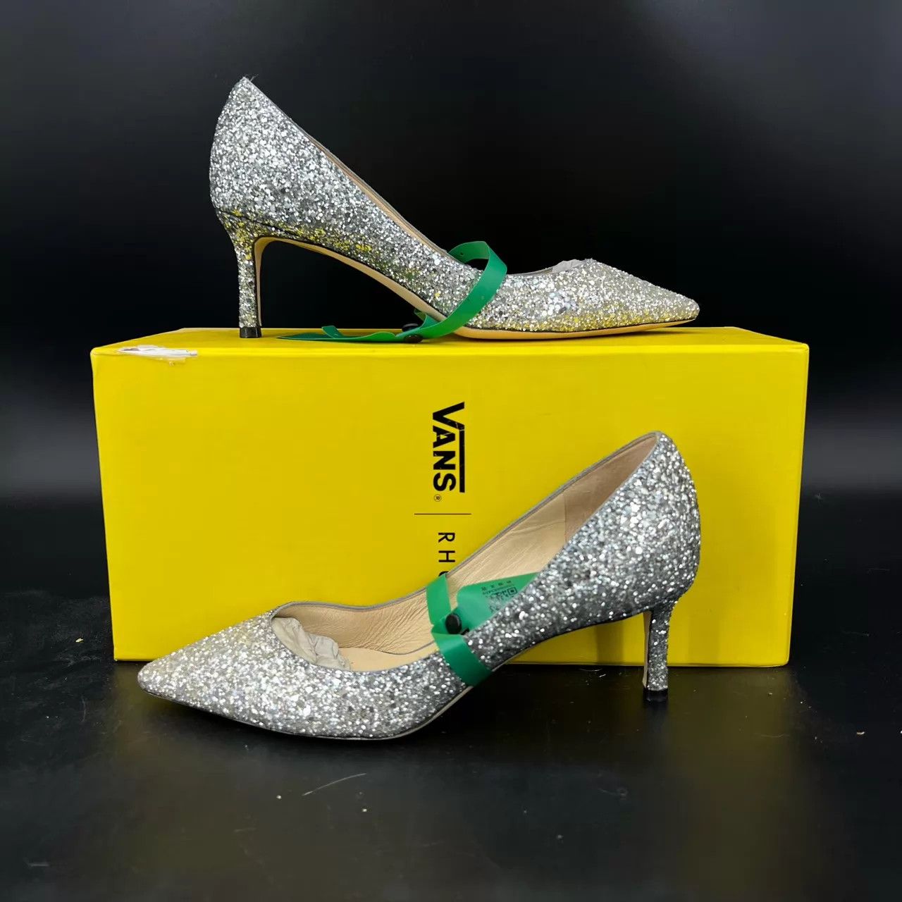 Jimmy Choo Jimmy Choo Silver Sequin Heels 36 Near New Box Size US 5.5 / IT 35.5 - 3 Thumbnail