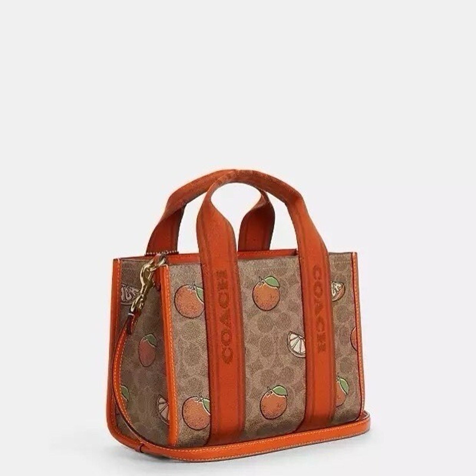 Coach NWT COACH Smith Tote Bag 24 Signature Orange Print CAR81 Size ONE SIZE - 11 Thumbnail