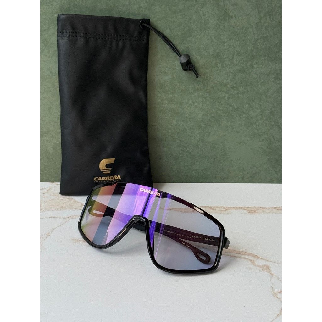 Carrera NEW Carrera 4017/S Mask Shield Sunglasses Black Mirror Lens Size ONE SIZE - 2 Thumbnail