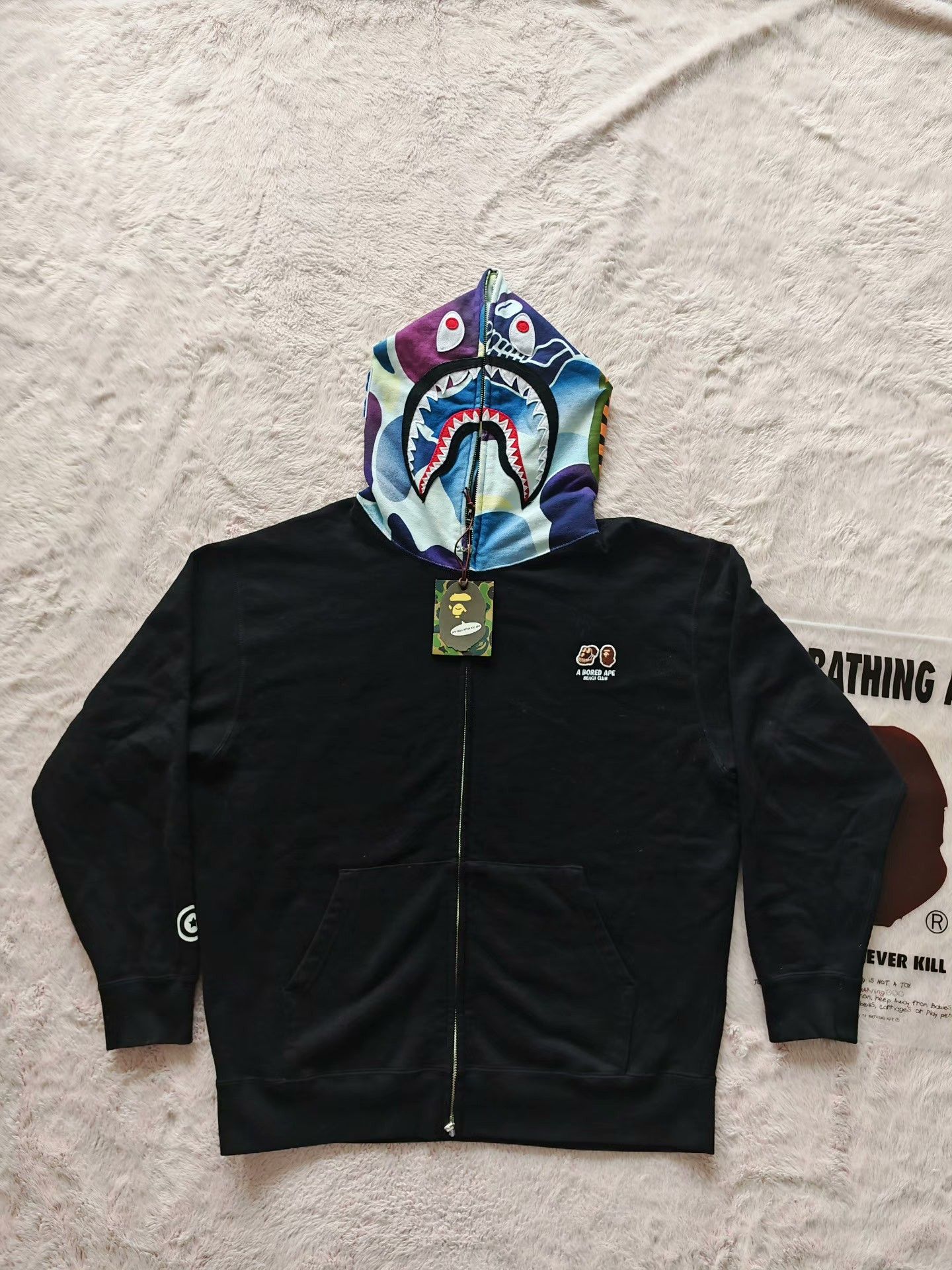 Bape Bape Black Hoodie L Men Size US L / EU 52-54 / 3 - 1 Thumbnail