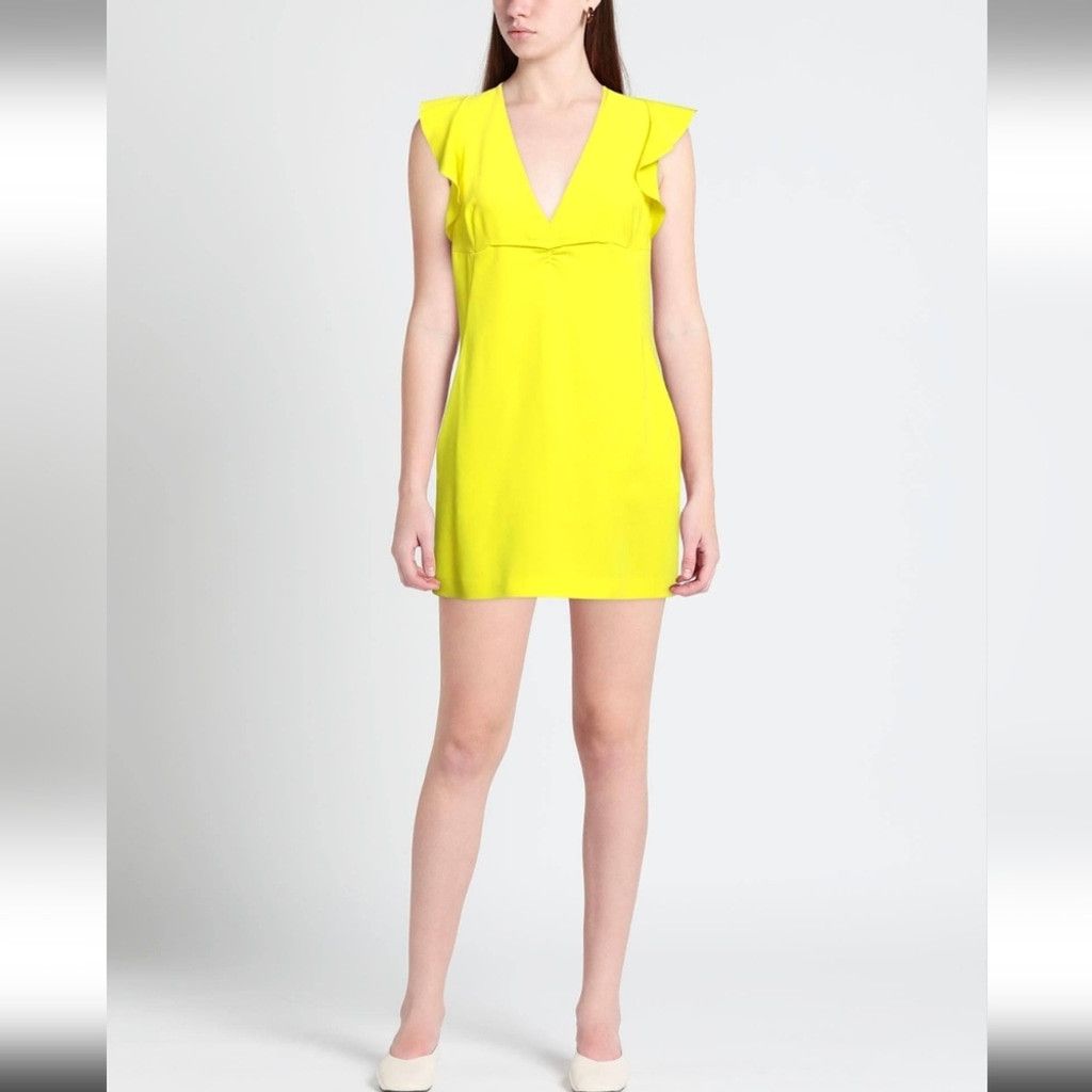 acid green dress Poplin Dress, Acid Green – ODEEH main image 1